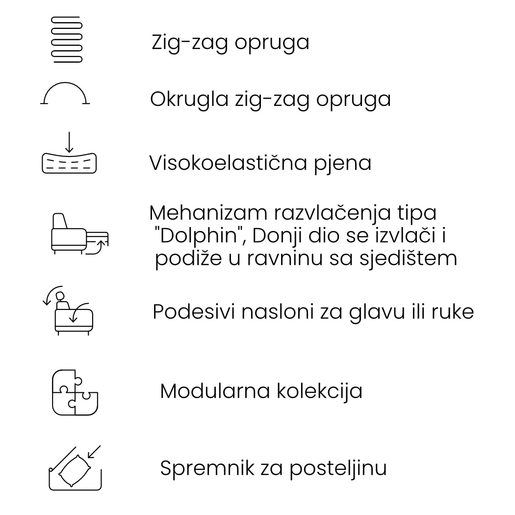 Kotna sedežna garnitura Bolzano 276x175cm, Material: Izbira materiala