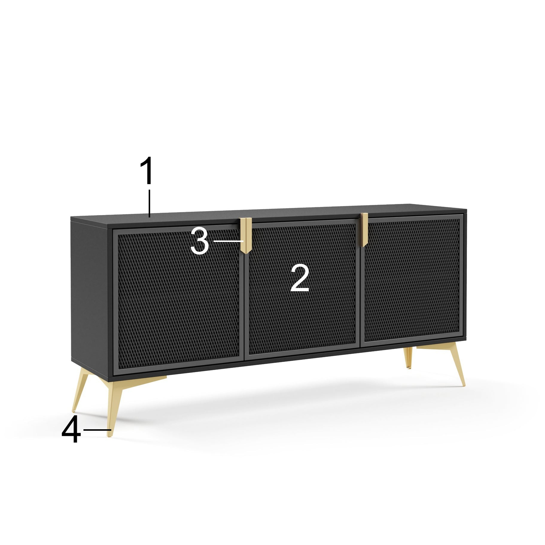 Bravio komoda 164,5x42cm, Material: Laminirana plošča