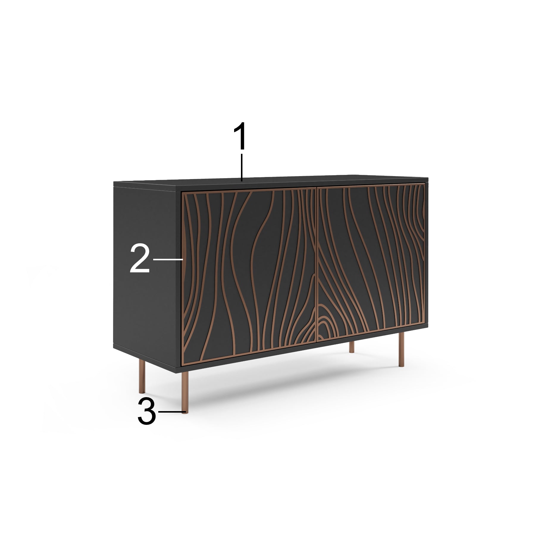 Predalnik Tivaro 110x42cm, Material: Laminirana plošča