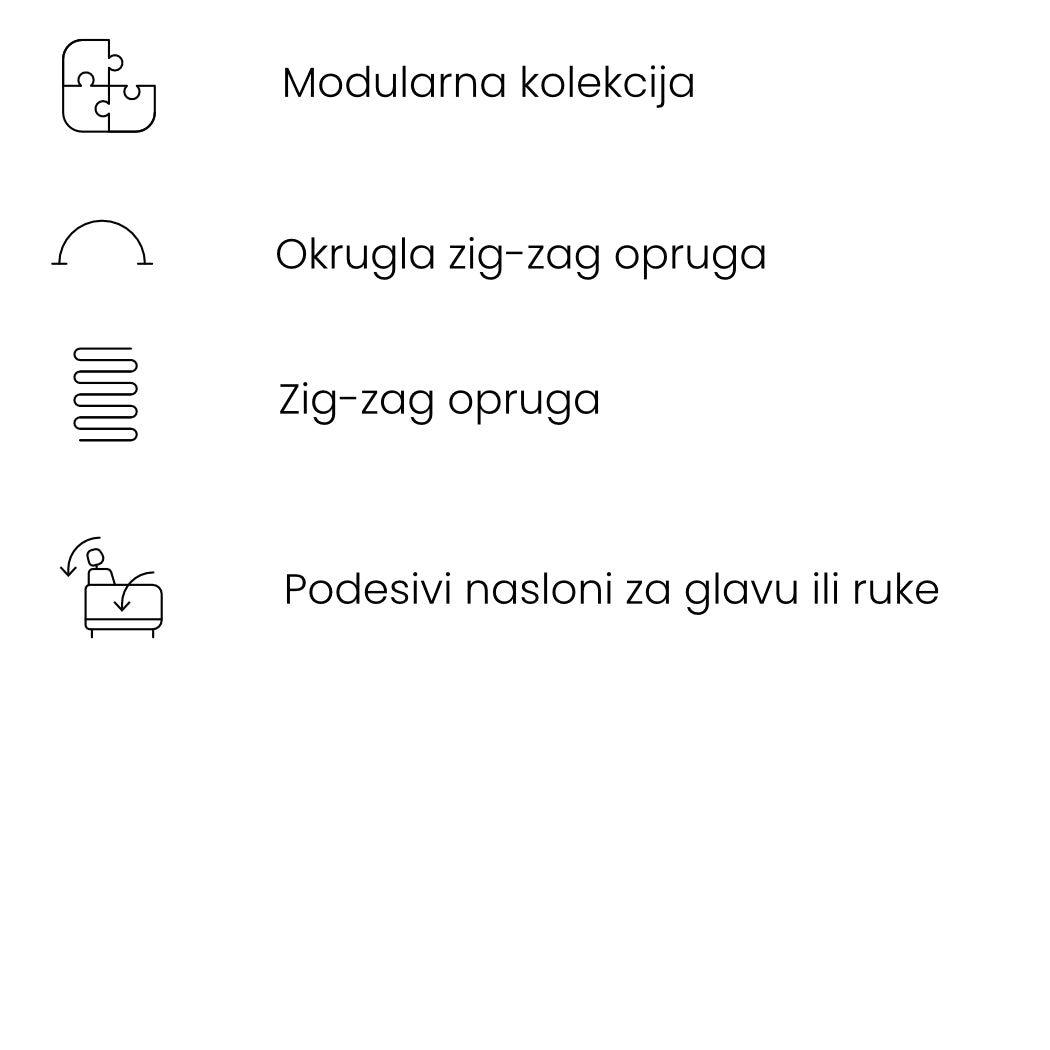 Modularni komplet Buffalo, Material: Možnost izbire