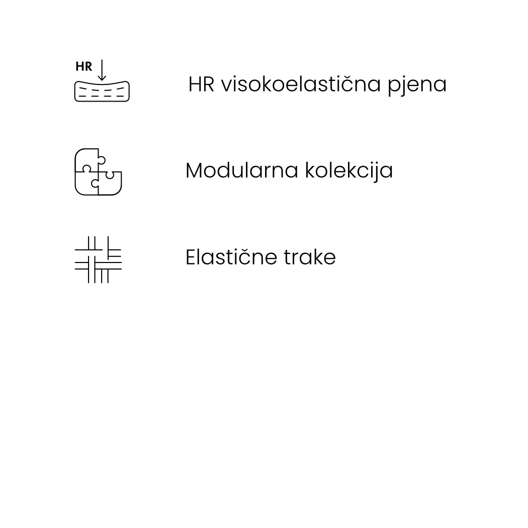 Kotna sedežna garnitura Bummel 278x175cm, Material: Izbira materiala