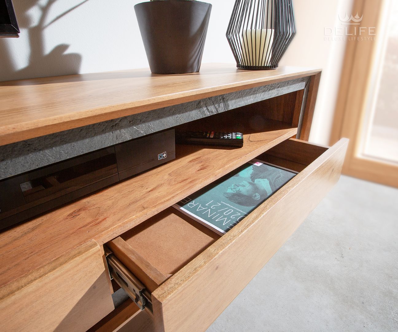 Predalnik Stonegrace 240 cm, Material: Akacija