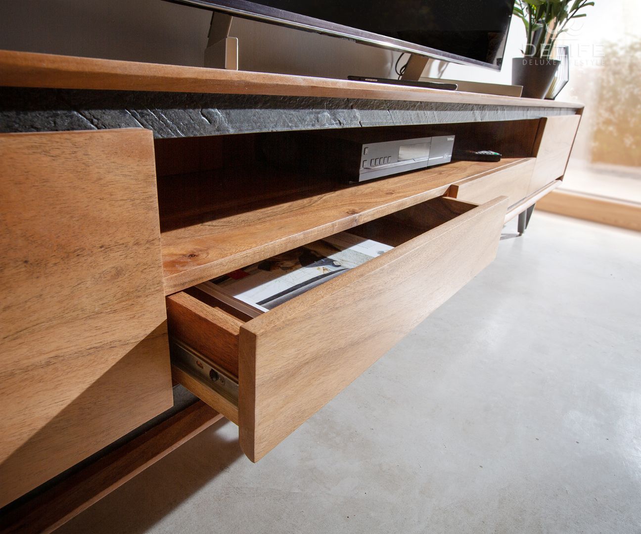 Predalnik Stonegrace 240 cm, Material: Akacija