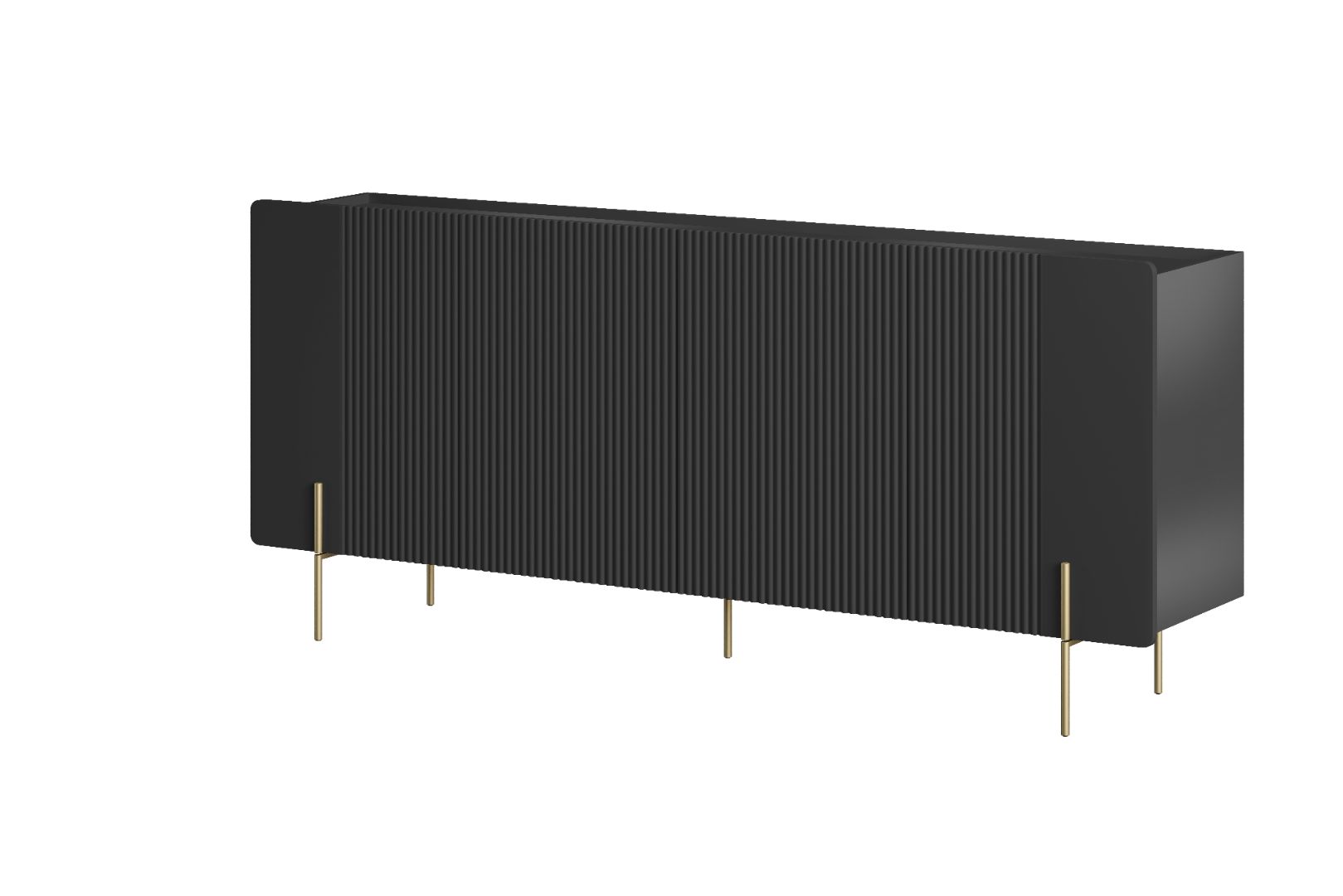 Komoda Malmi 200 cm, 4 vrata in 4 police, material: MDF