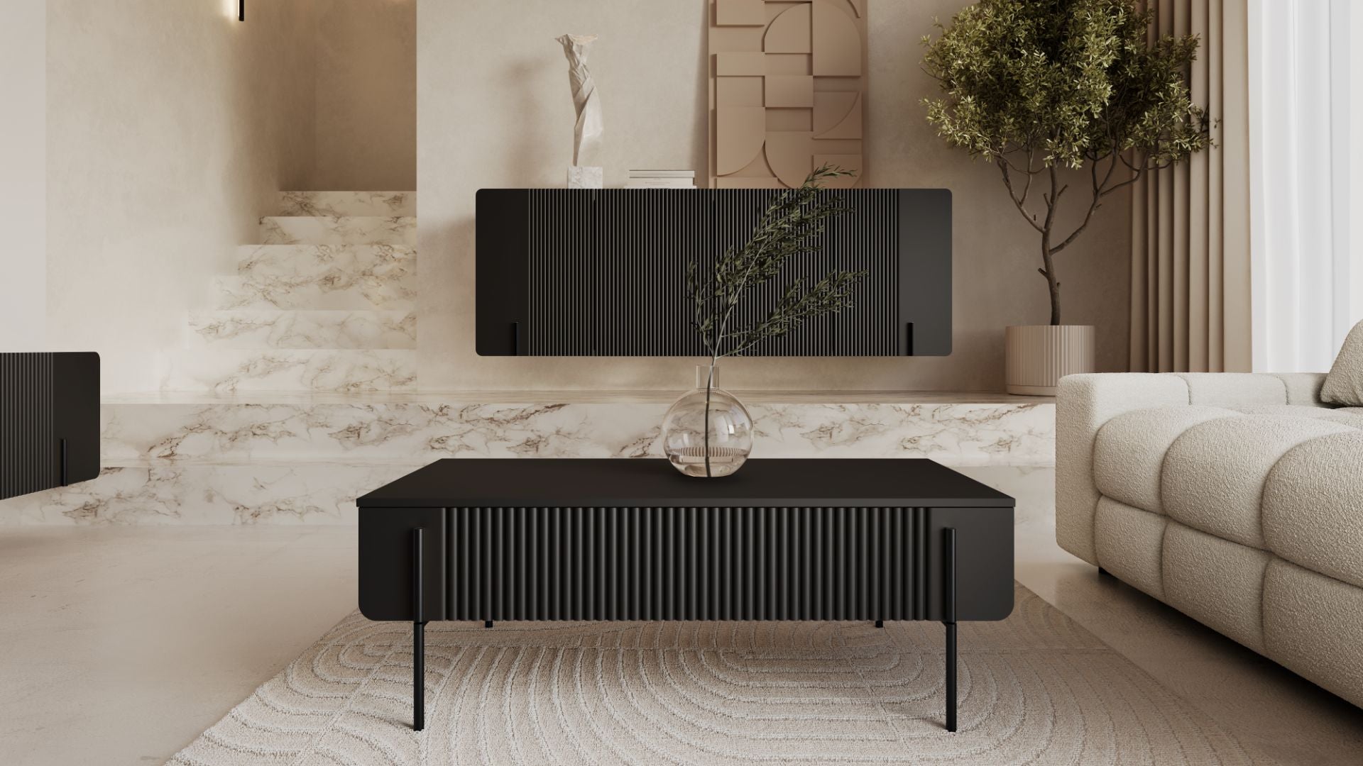 Klub mizica Malmi 100cm, Material: MDF