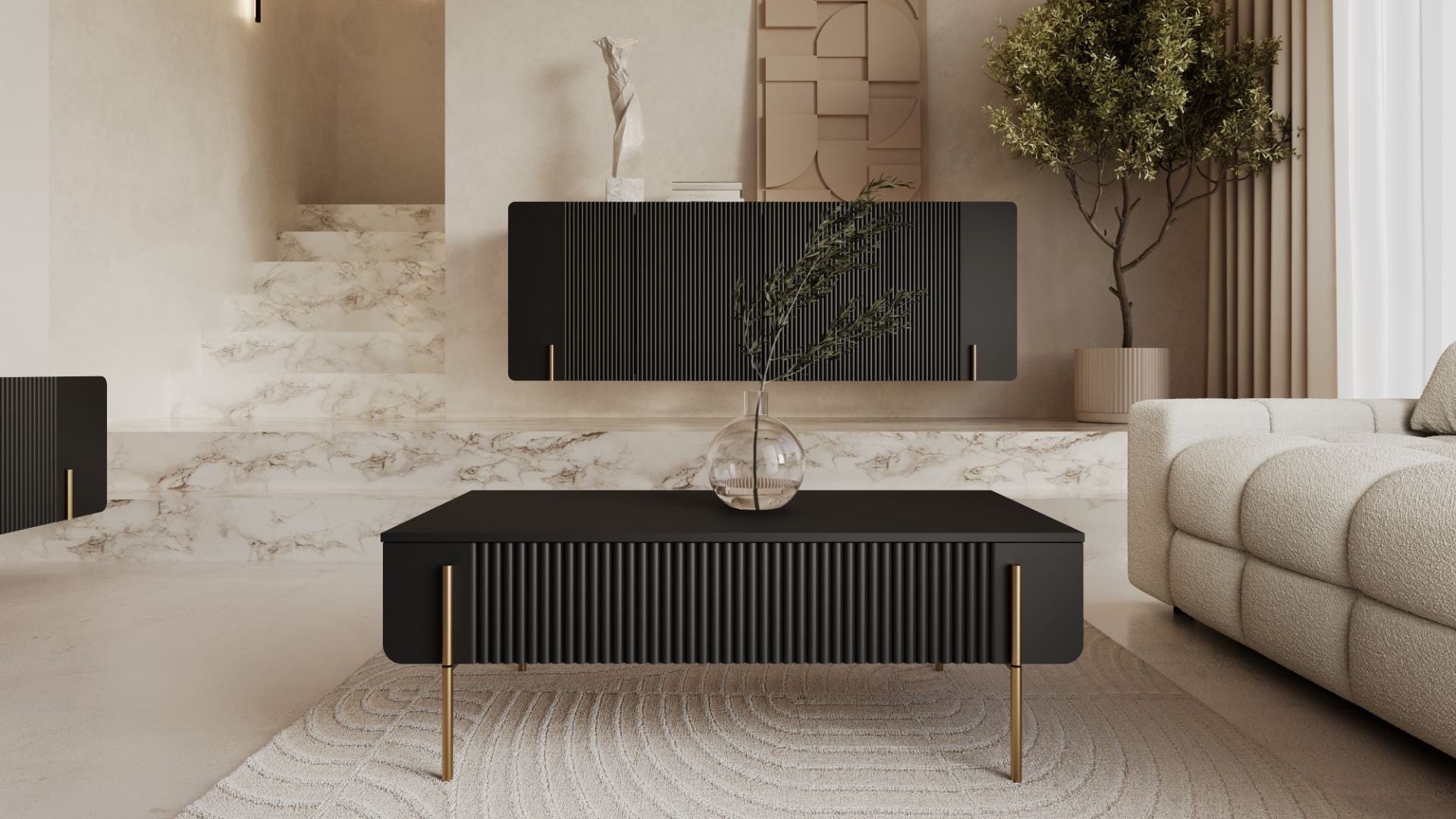 Klub mizica Malmi 100cm, Material: MDF