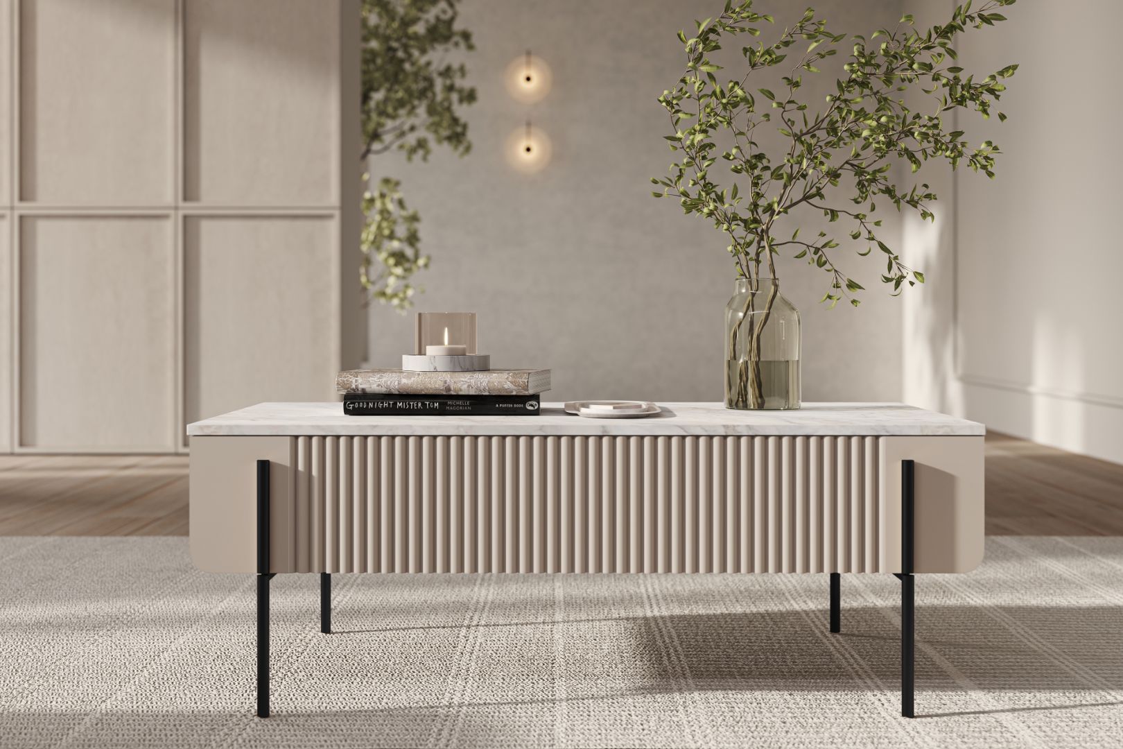 Klub mizica Malmi 100cm, Material: MDF