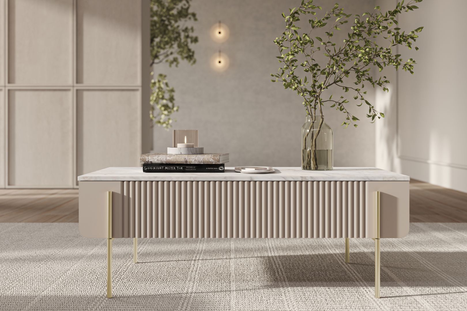 Klub mizica Malmi 100cm, Material: MDF