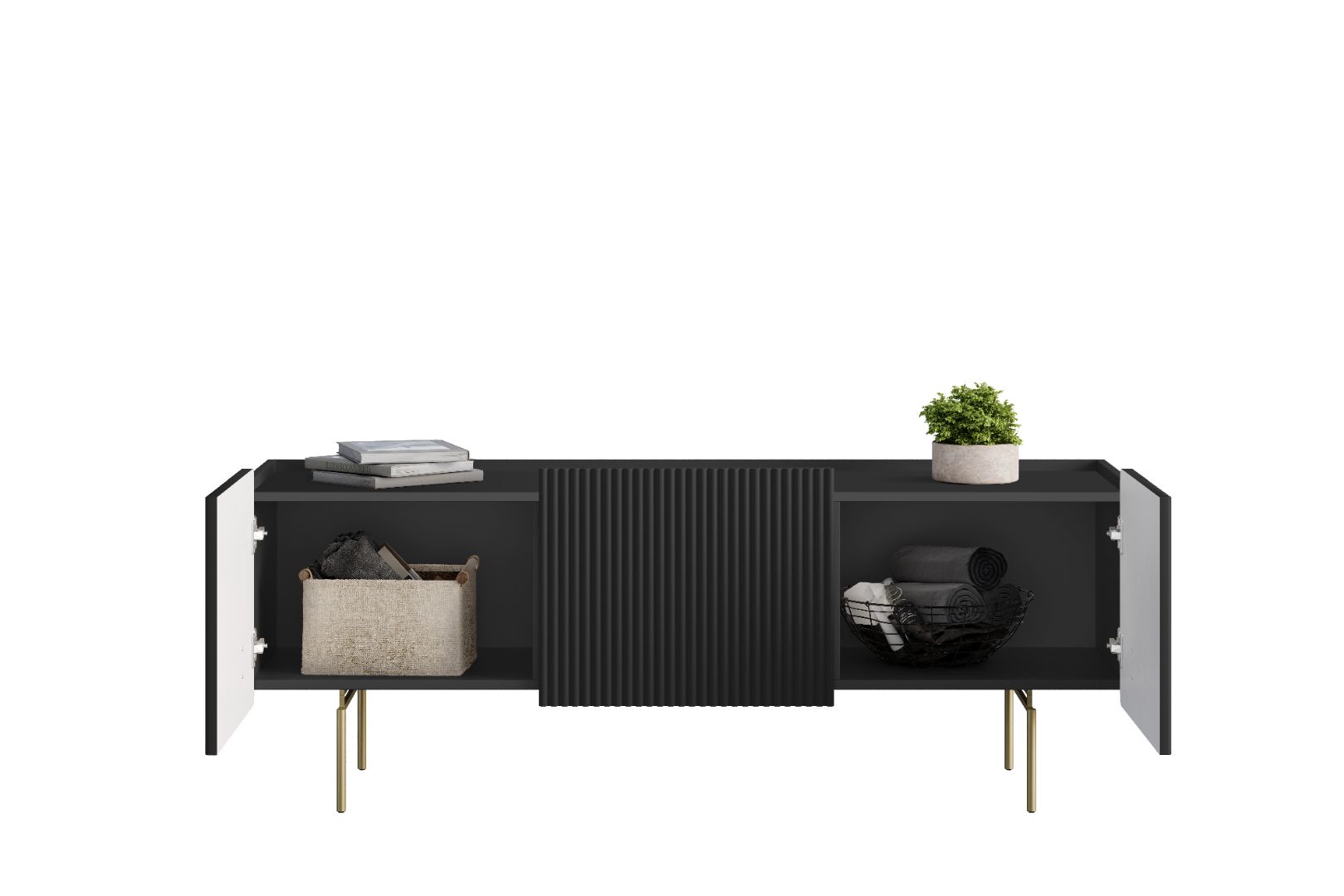 TV komoda Malmi 150cm, 2 vrata in 1 predal, material: MDF