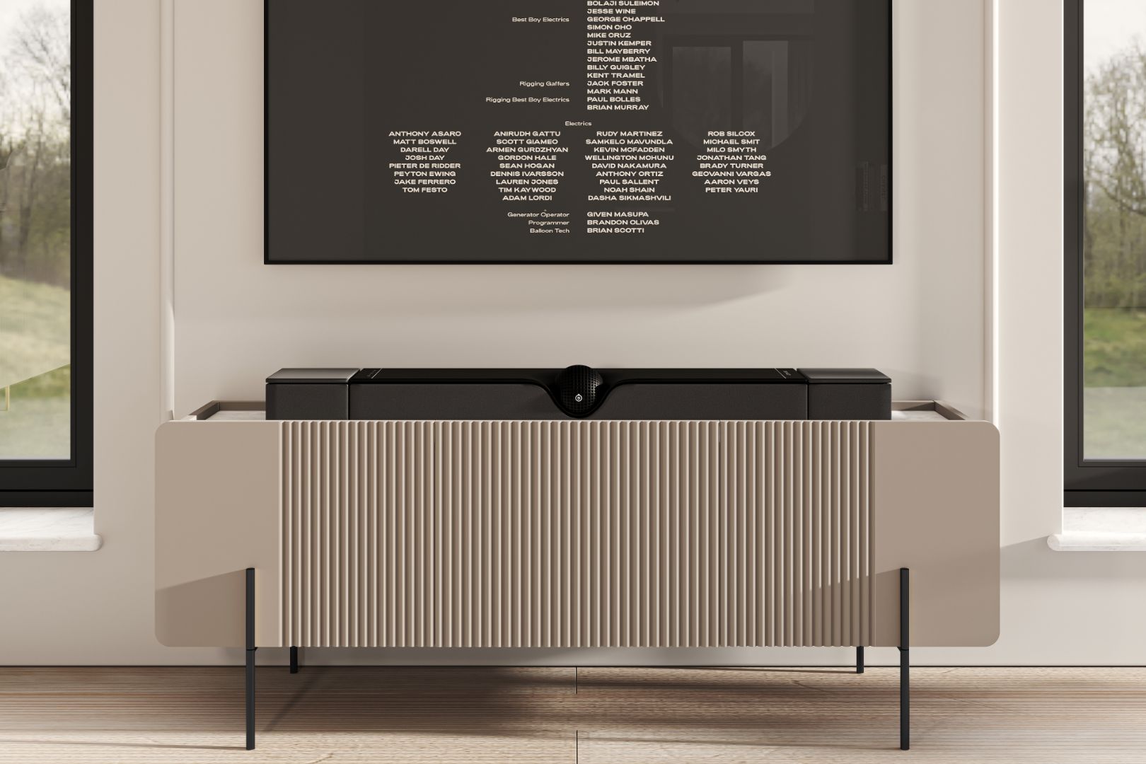 TV komoda Malmi 150cm, 2 vrata in 1 predal, material: MDF
