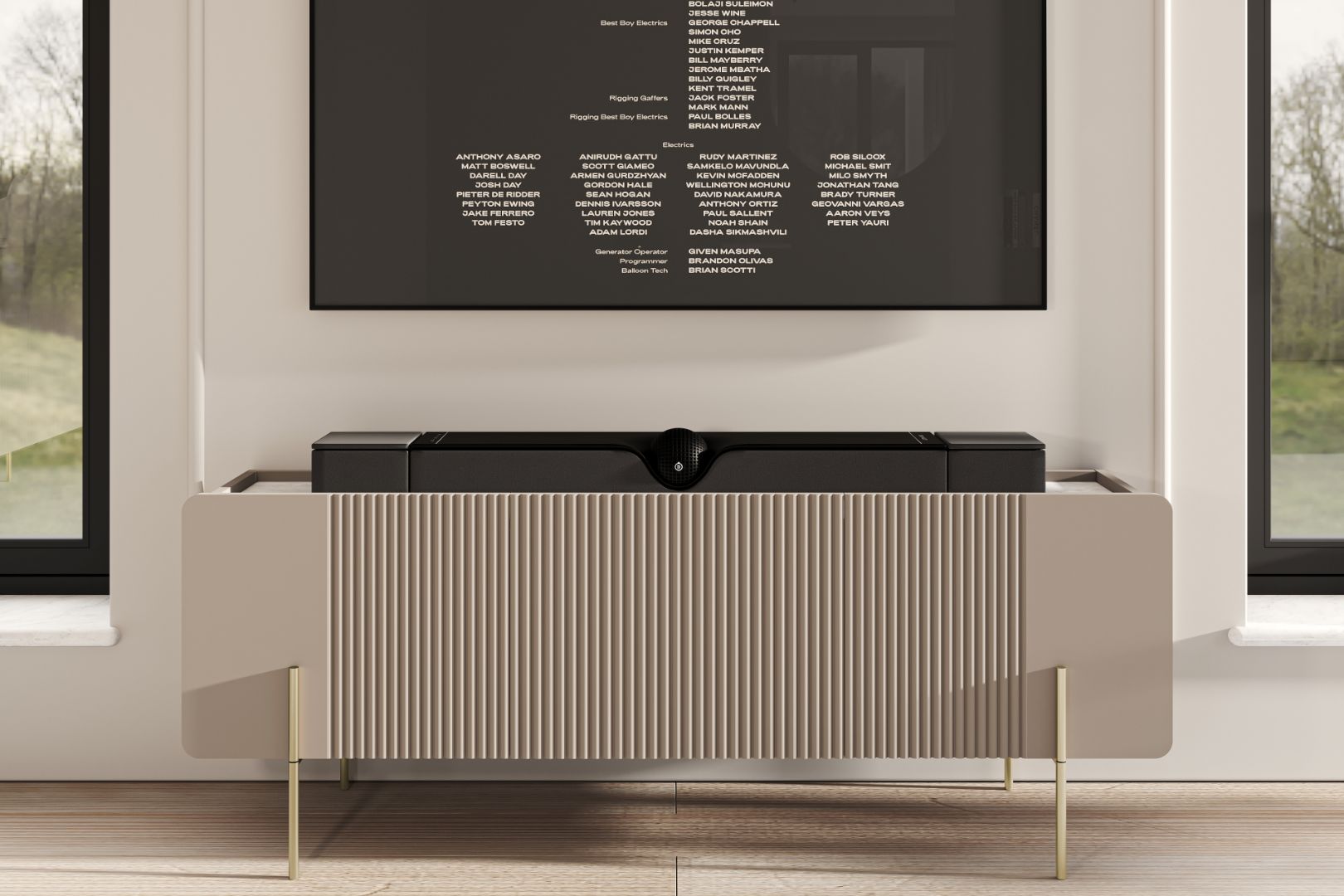TV komoda Malmi 150cm, 2 vrata in 1 predal, material: MDF