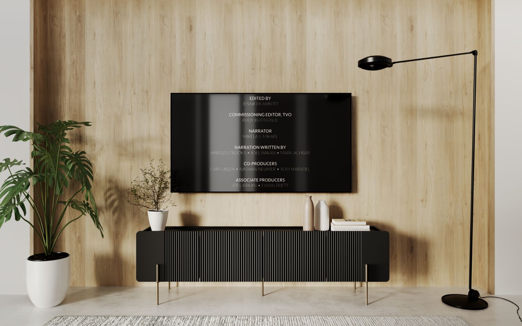 TV komoda Malmi 200cm, 2 vrata in 2 predala, material: MDF