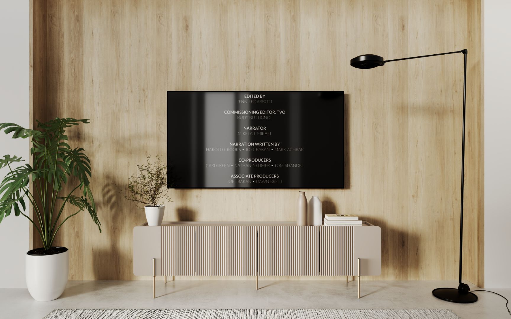 TV komoda Malmi 200cm, 2 vrata in 2 predala, material: MDF