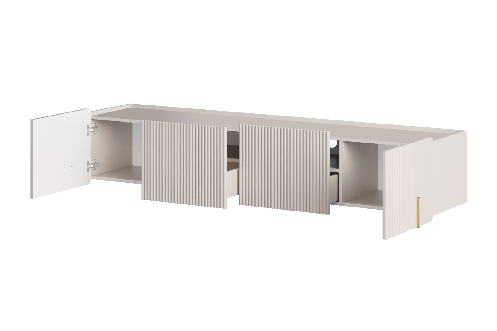 TV komoda Malmi 200cm, 2 vrata in 2 predala, material: MDF