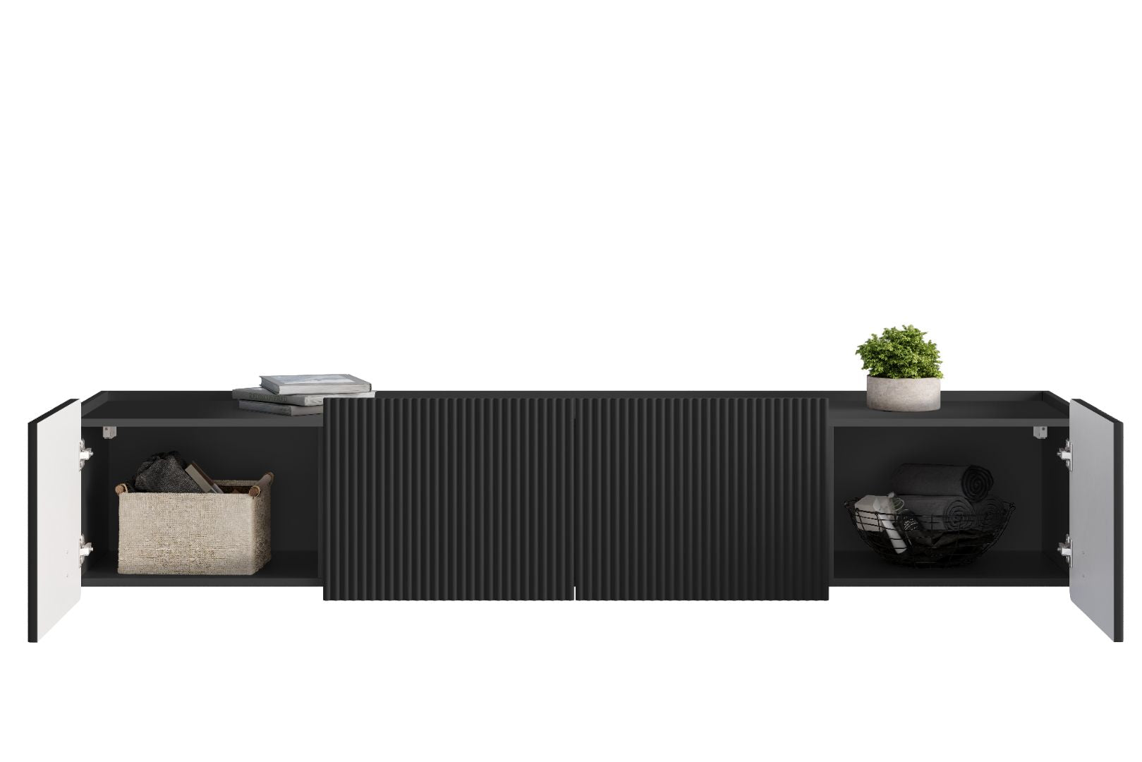 TV komoda Malmi 200cm, 2 vrata in 2 predala, material: MDF