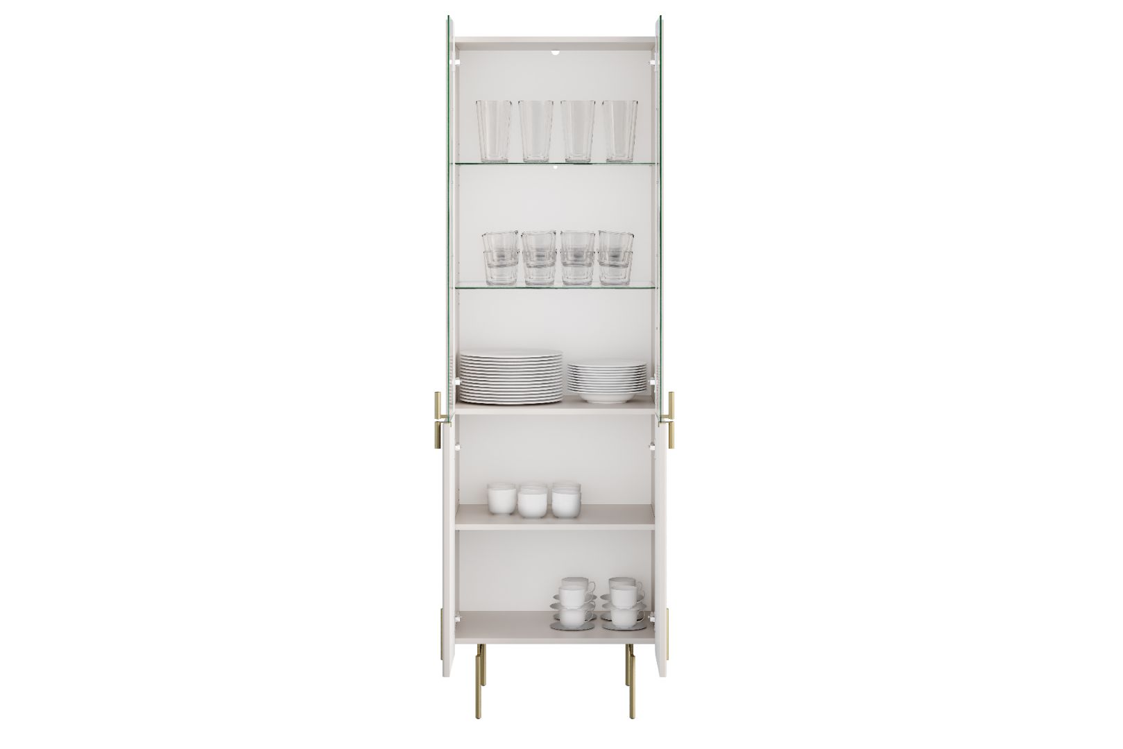 Vitrina Malmi 190cm, Material: MDF, Melaminska plošča