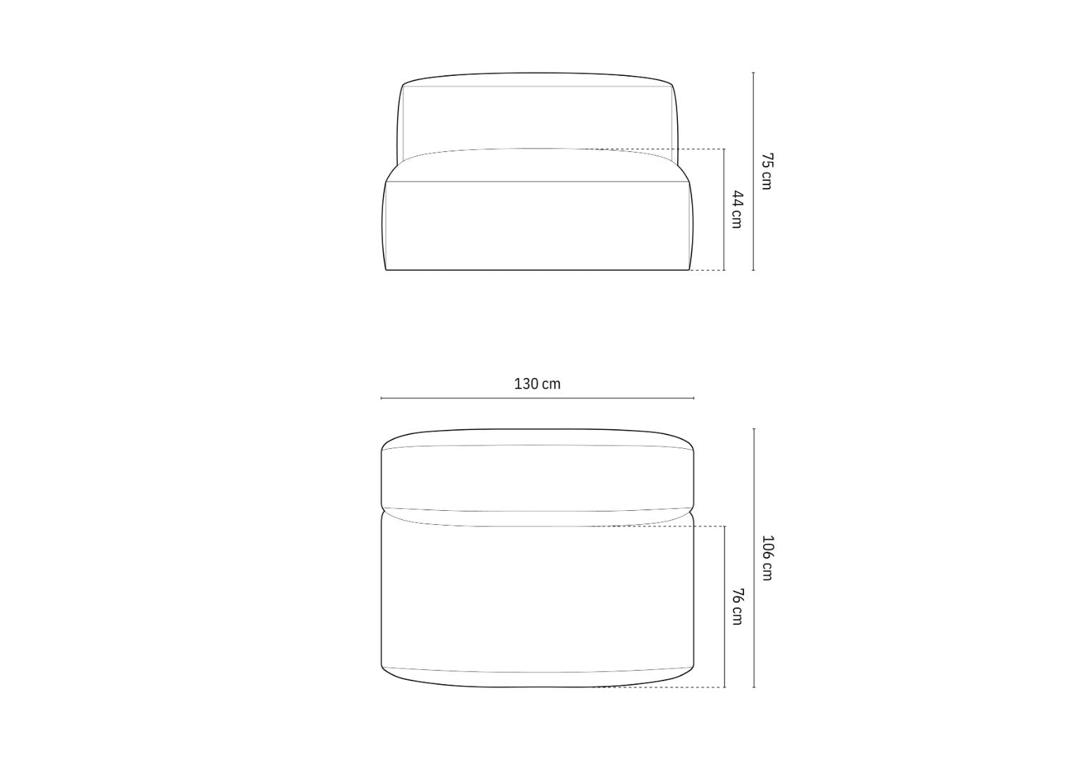 Modul Martina, 130x106cm, Material: Rebrasta tkanina