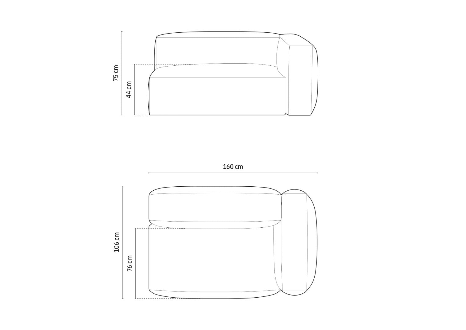 Modul Martina, 160x106cm, Material: Rebrasta tkanina