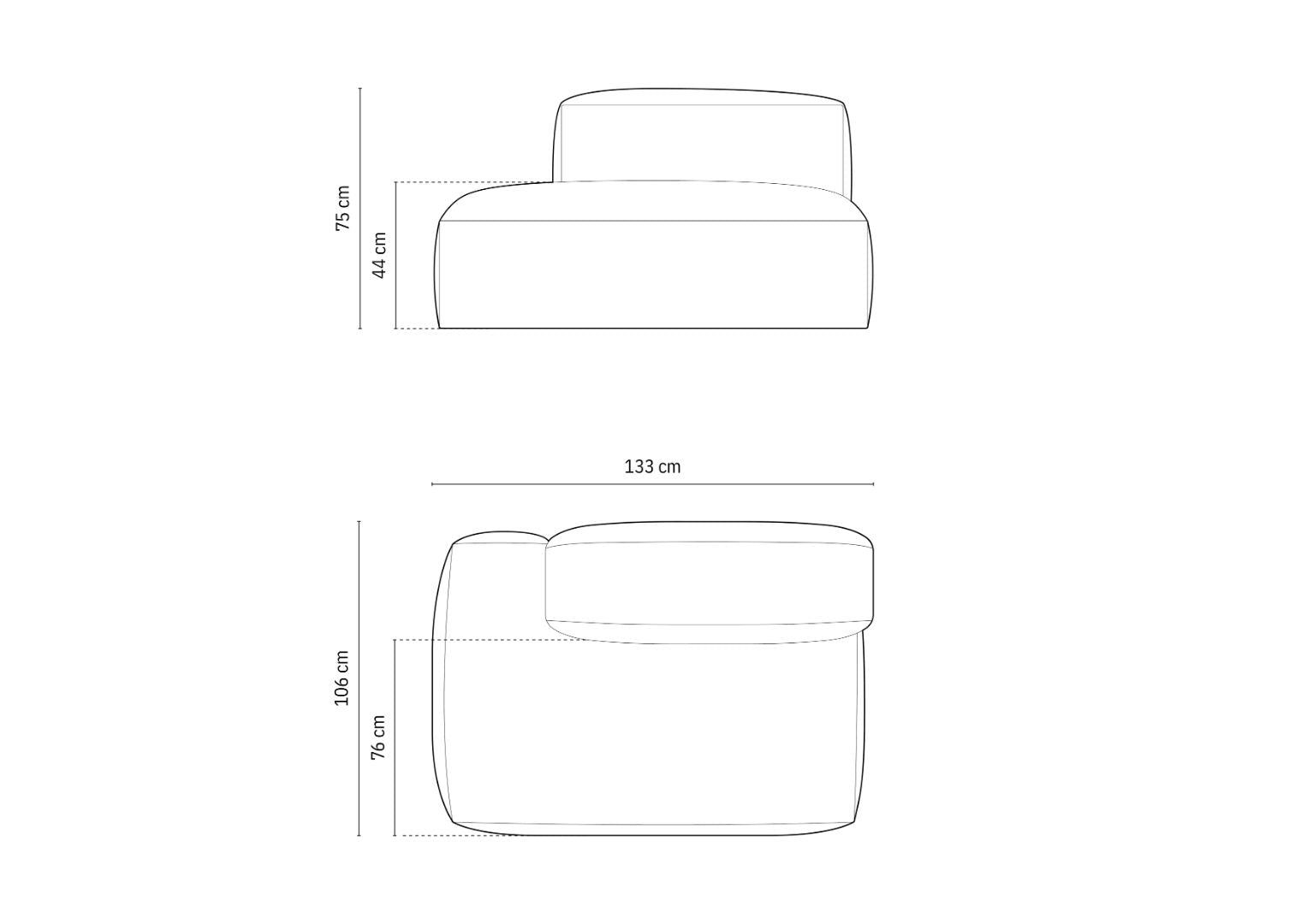 Modul Martina, 133x106cm, Material: Rebrasta tkanina