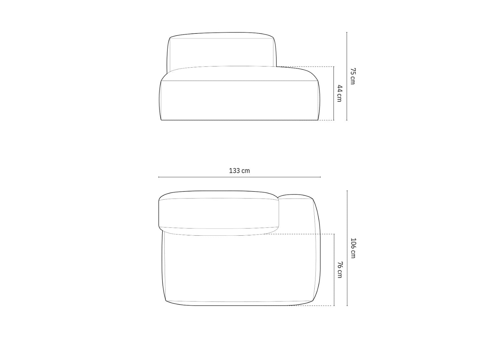 Modul Martina, 133x106cm, Material: Rebrasta tkanina