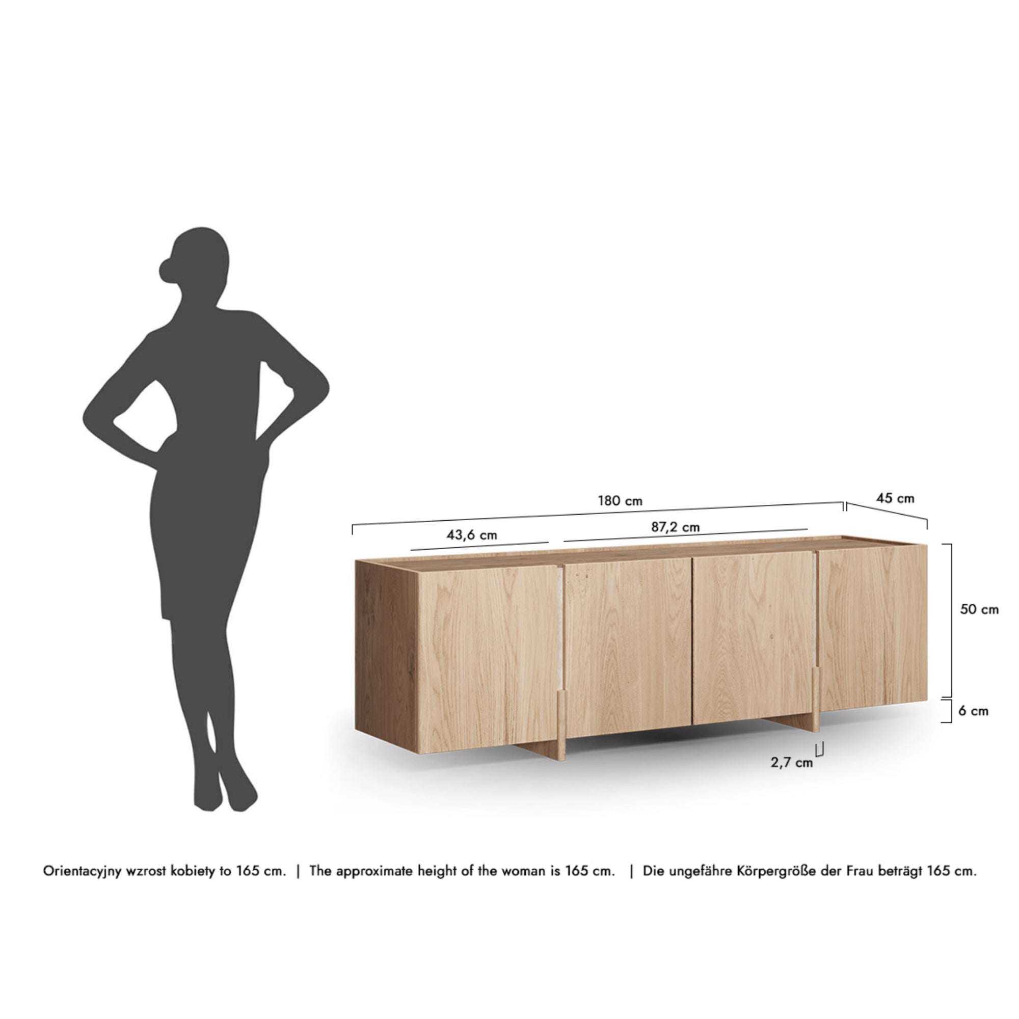 TV komoda Tivoli 180x46 cm, material: možnost izbire