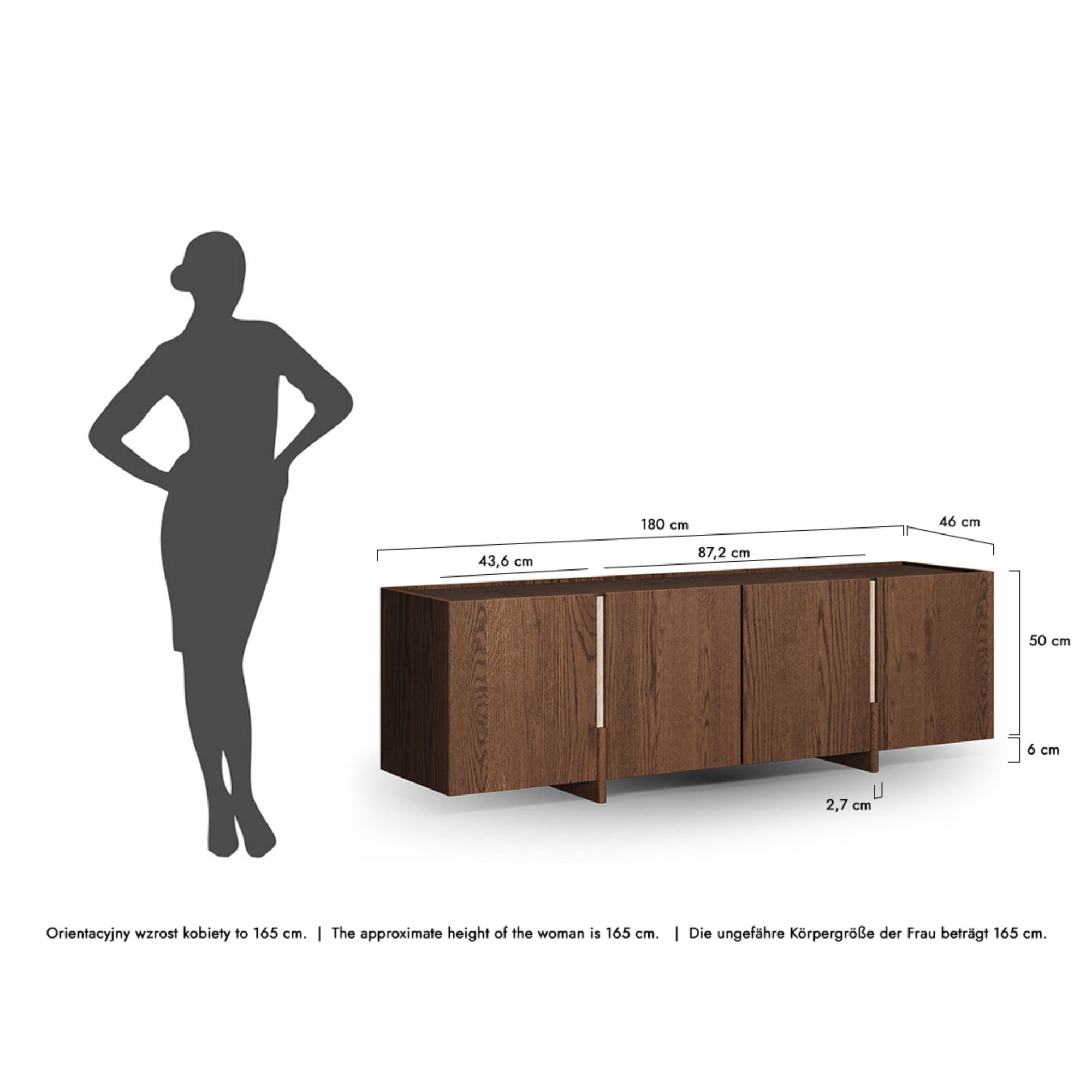 TV komoda Tivoli 180x46 cm, material: možnost izbire