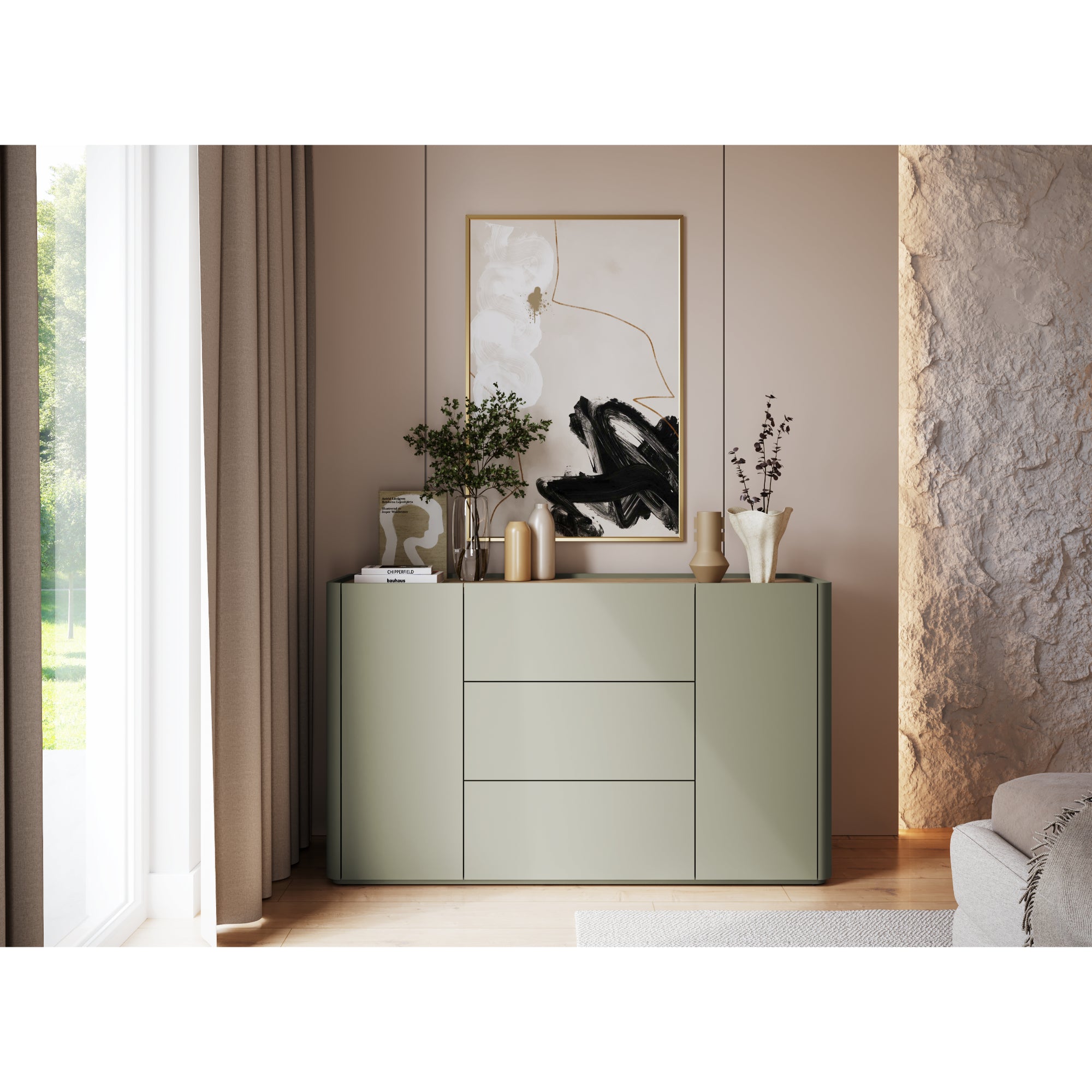 Komoda Elivo 150cm, Material: MDF, melaminska plošča