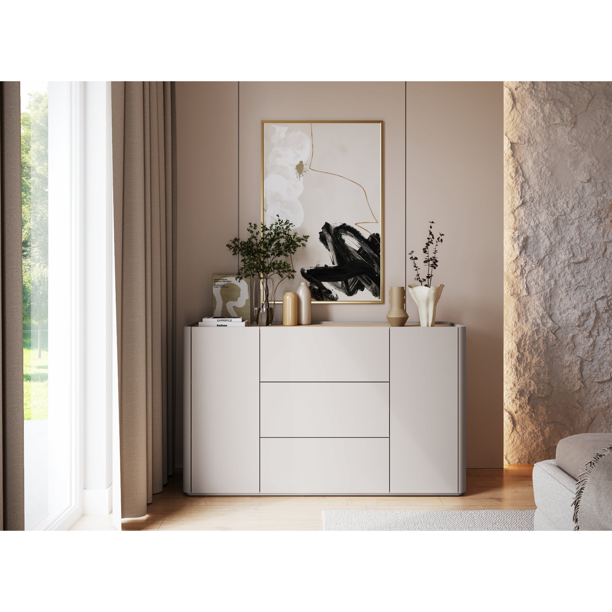 Komoda Elivo 150cm, Material: MDF, melaminska plošča