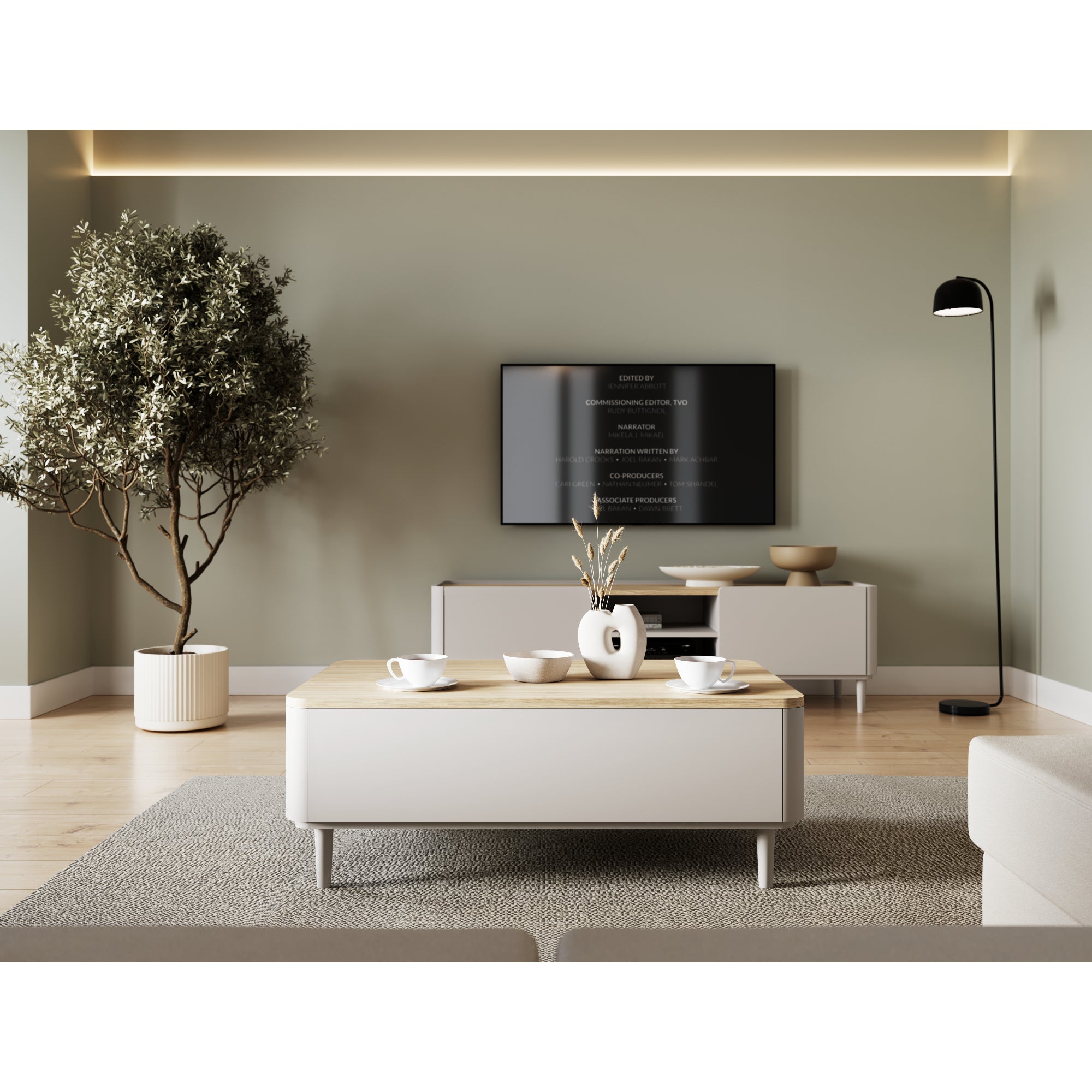 Klub mizica Elivo 100x60cm, Material: MDF, melaminska plošča