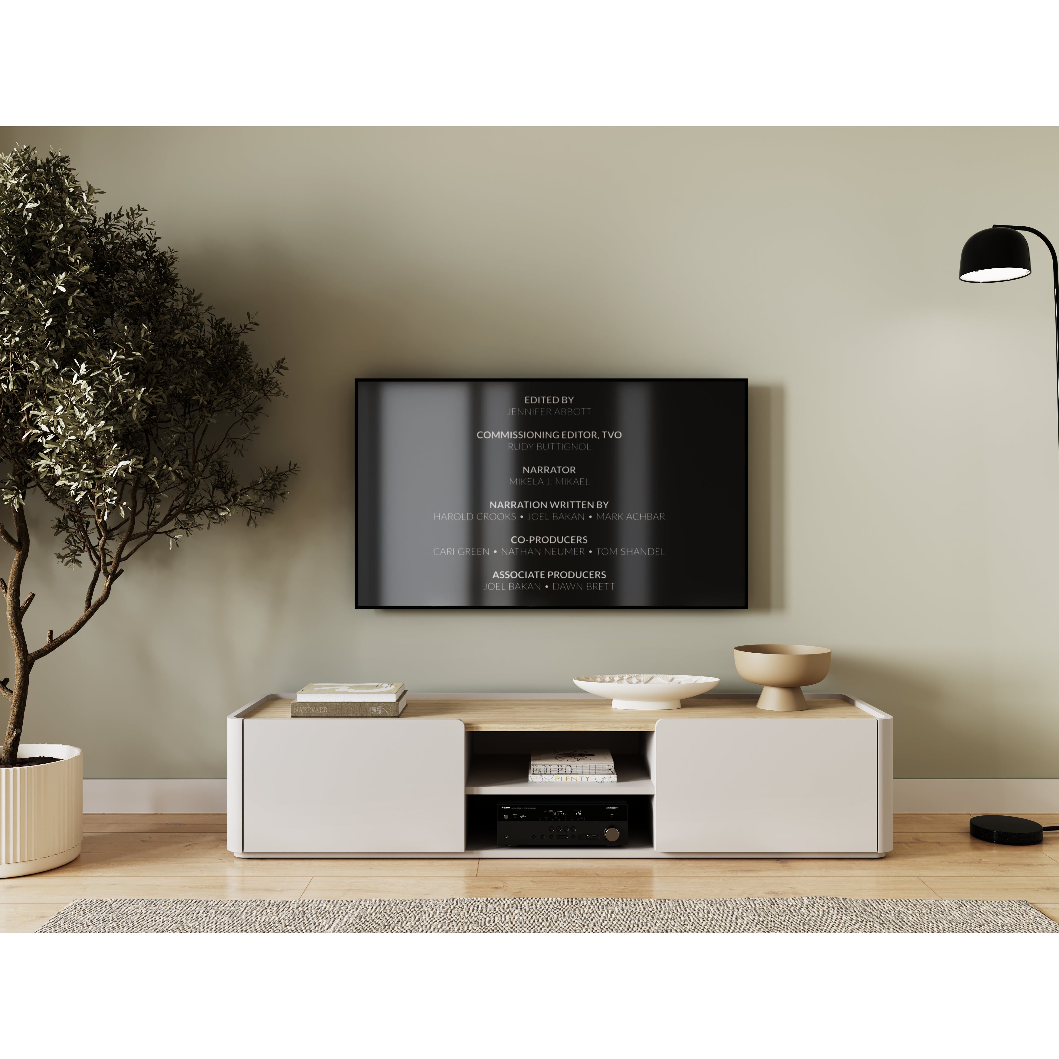 TV komoda Elivo 170cm, material: MDF, melaminska plošča