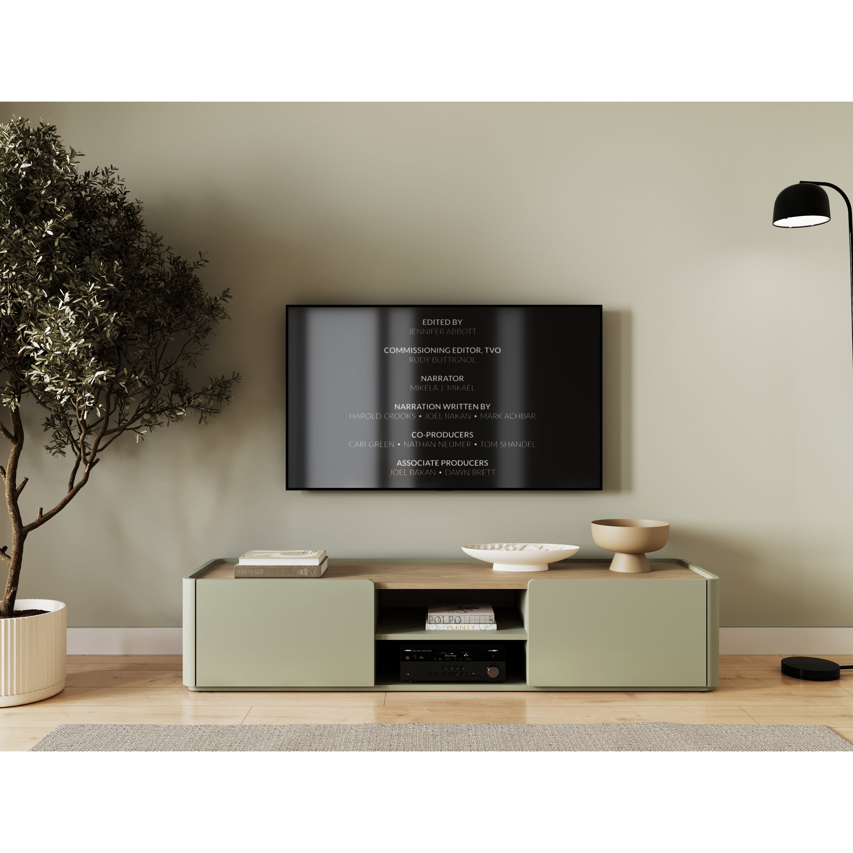 TV komoda Elivo 170cm, material: MDF, melaminska plošča