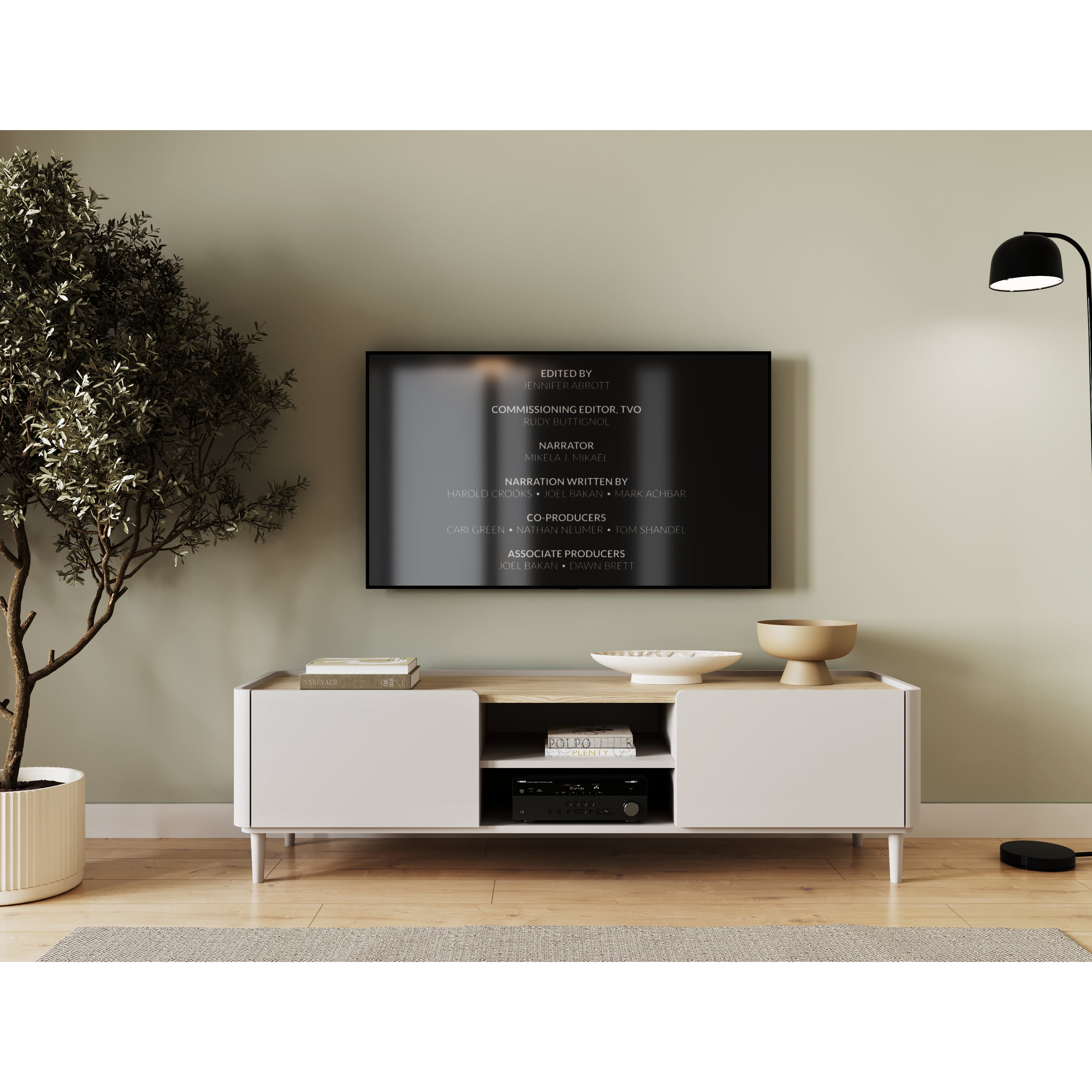 TV komoda Elivo 170cm, material: MDF, melaminska plošča