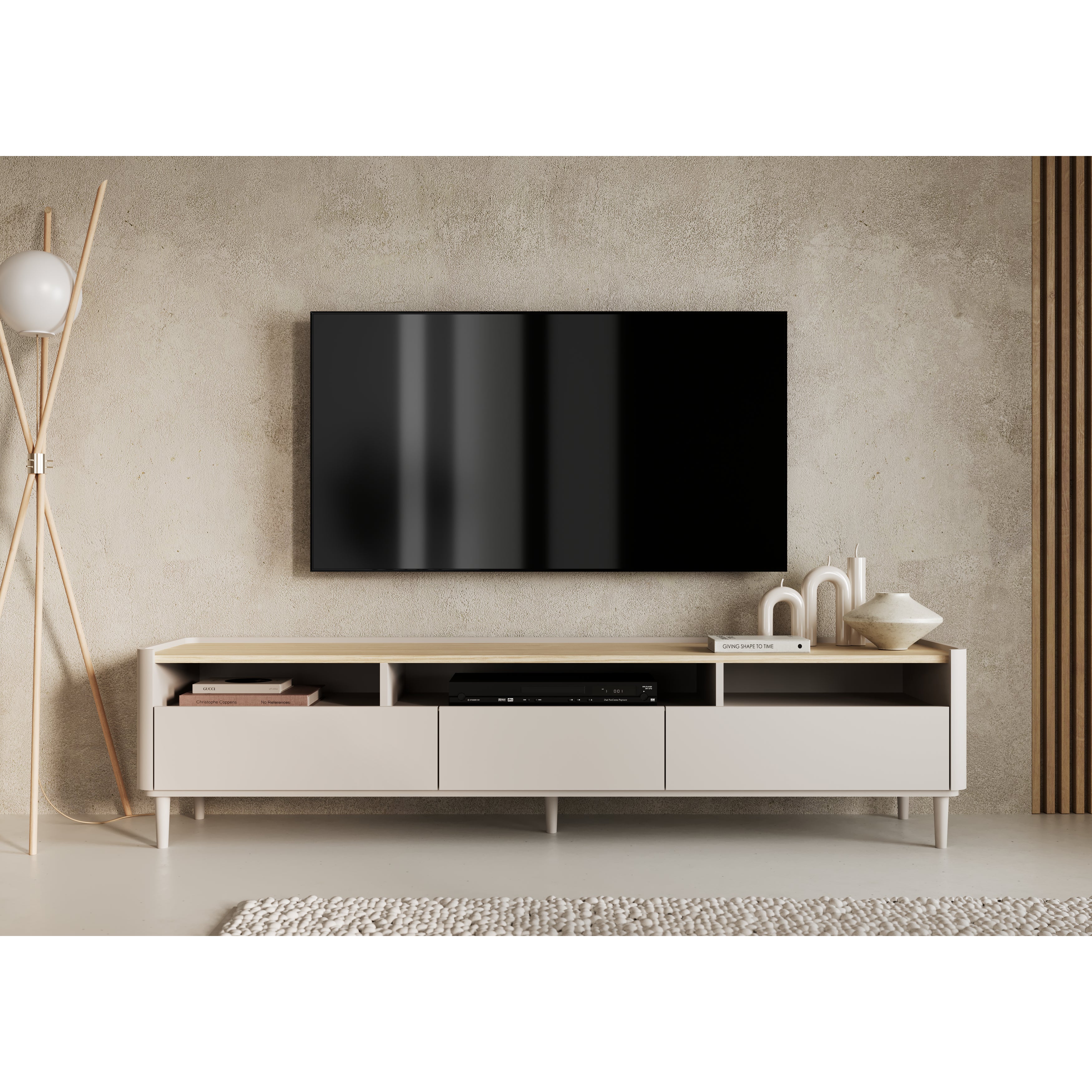 TV komoda Elivo 200cm, material: MDF, melaminska plošča