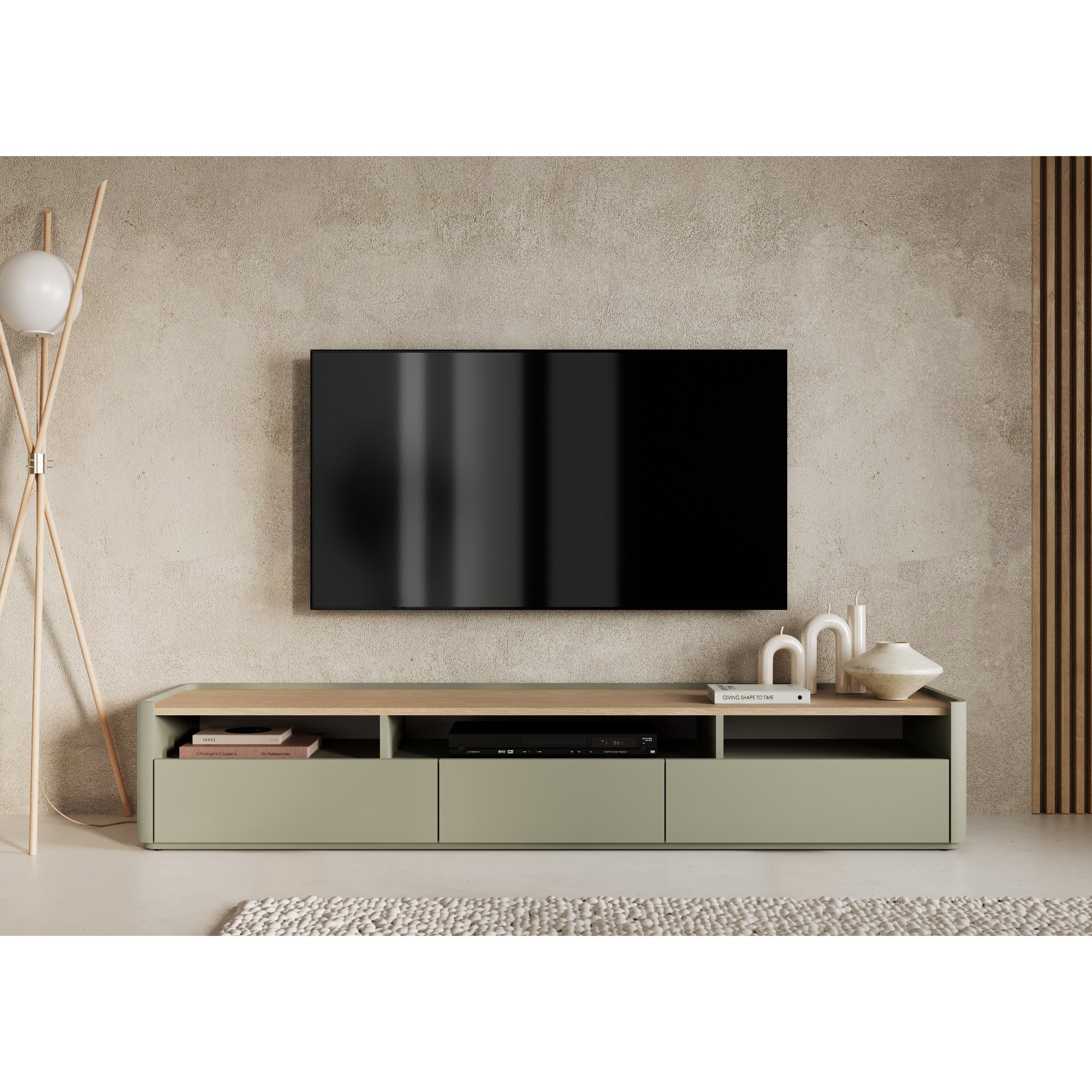 TV komoda Elivo 200cm, material: MDF, melaminska plošča