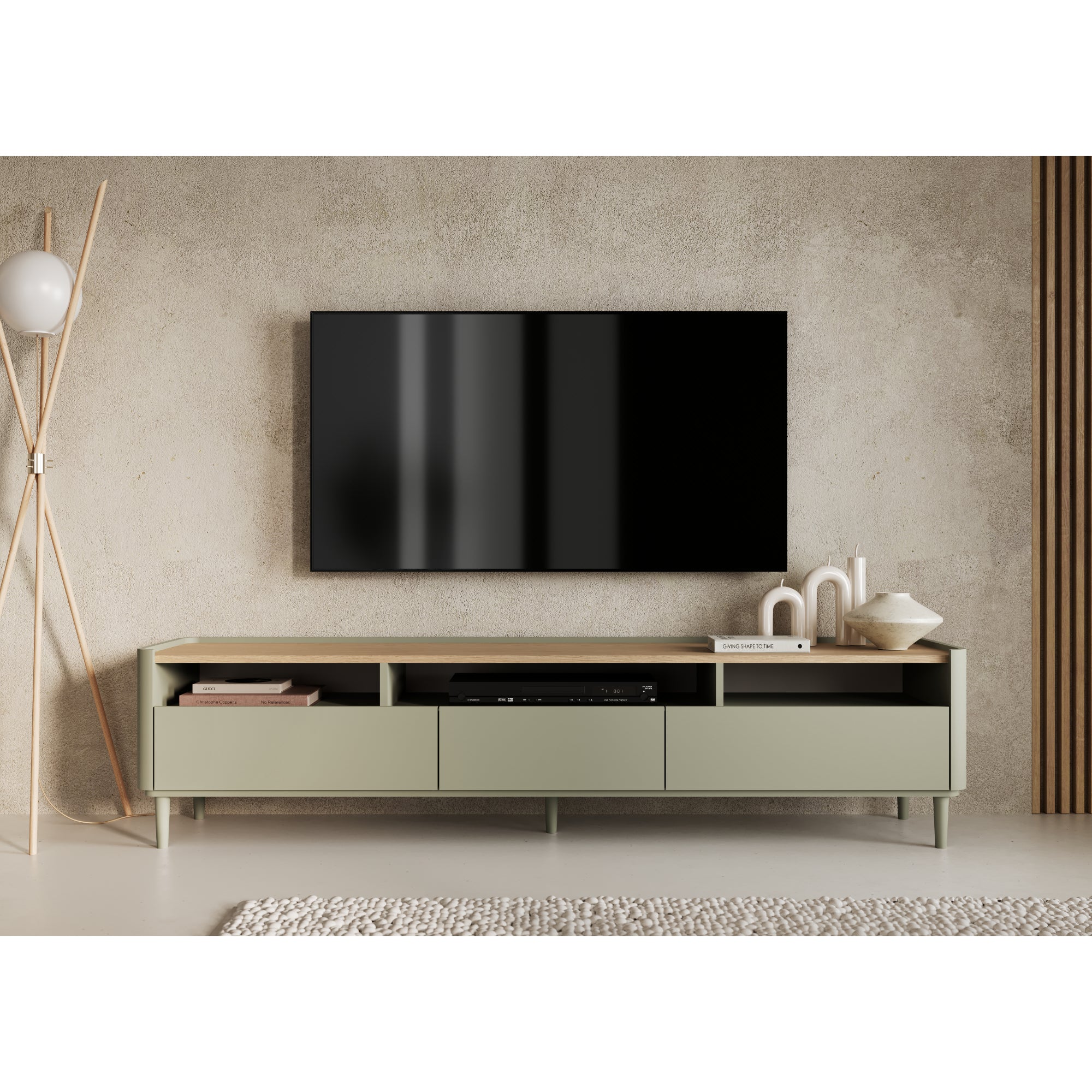 TV komoda Elivo 200cm, material: MDF, melaminska plošča