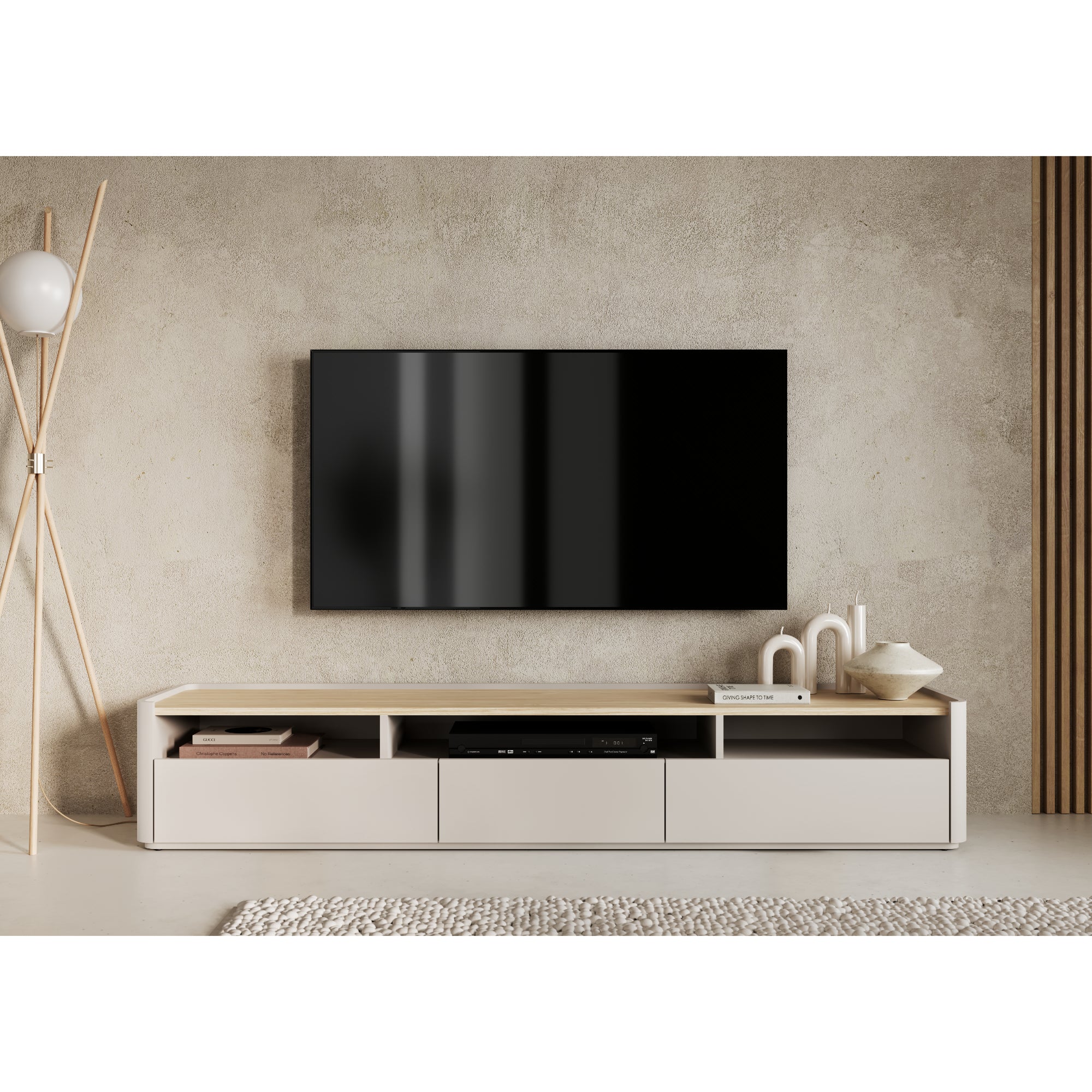 TV komoda Elivo 200cm, material: MDF, melaminska plošča