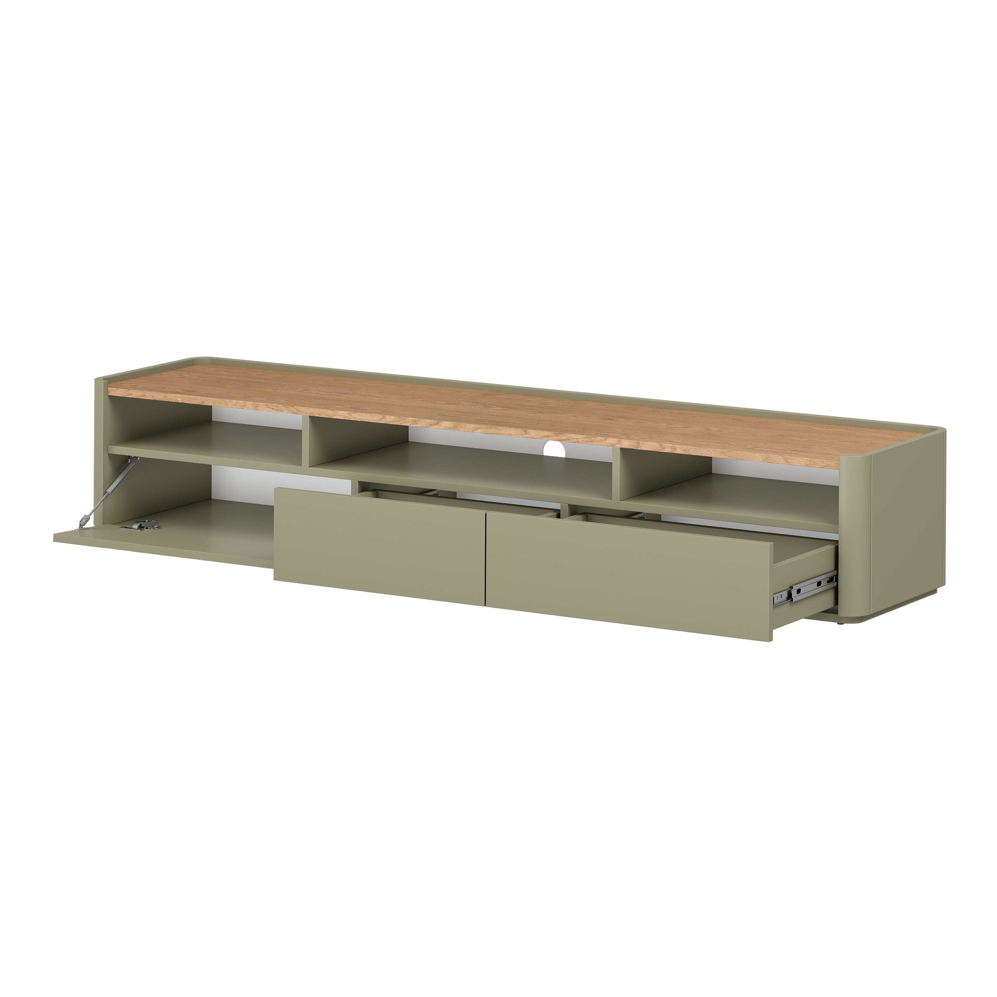 TV komoda Elivo 200cm, material: MDF, melaminska plošča