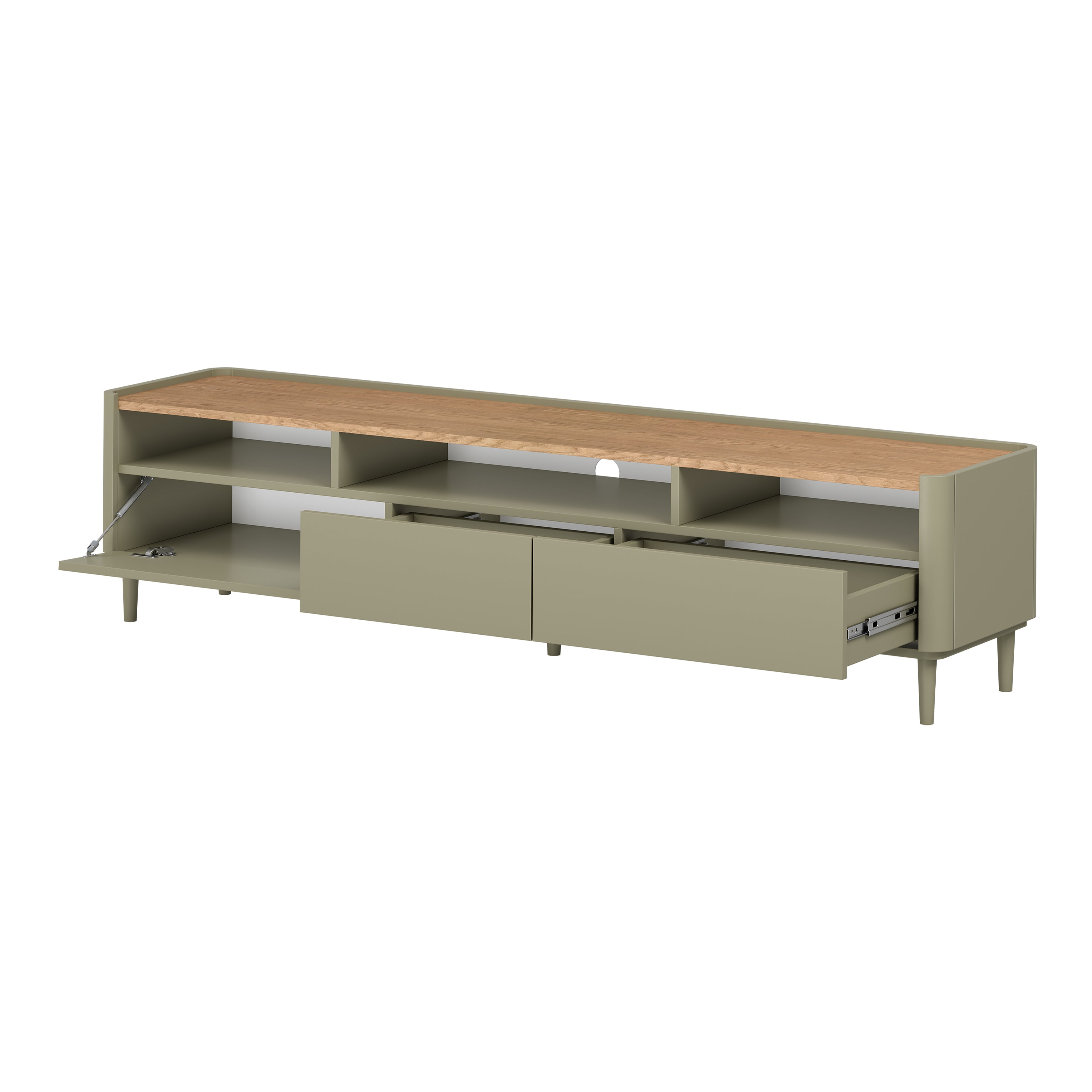 TV komoda Elivo 200cm, material: MDF, melaminska plošča