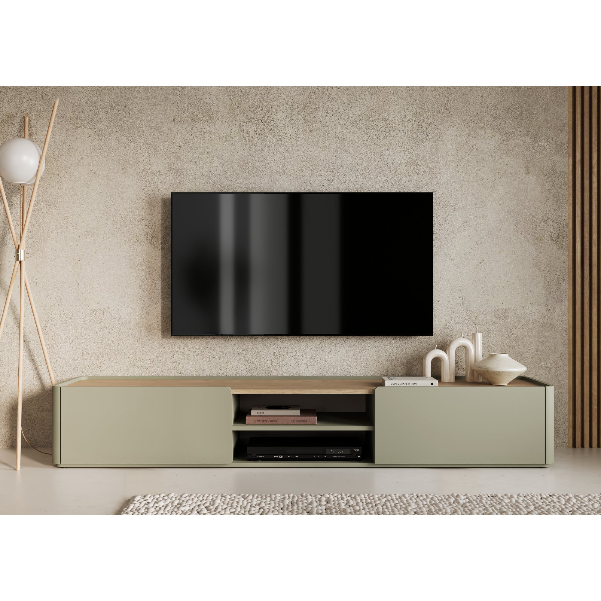 TV komoda Elivo 220cm, material: MDF, melaminska plošča