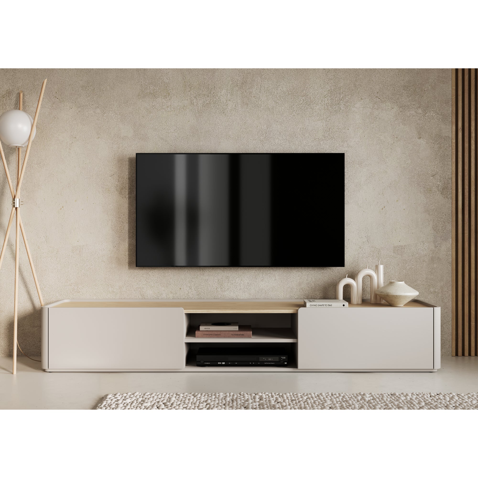 TV komoda Elivo 220cm, material: MDF, melaminska plošča