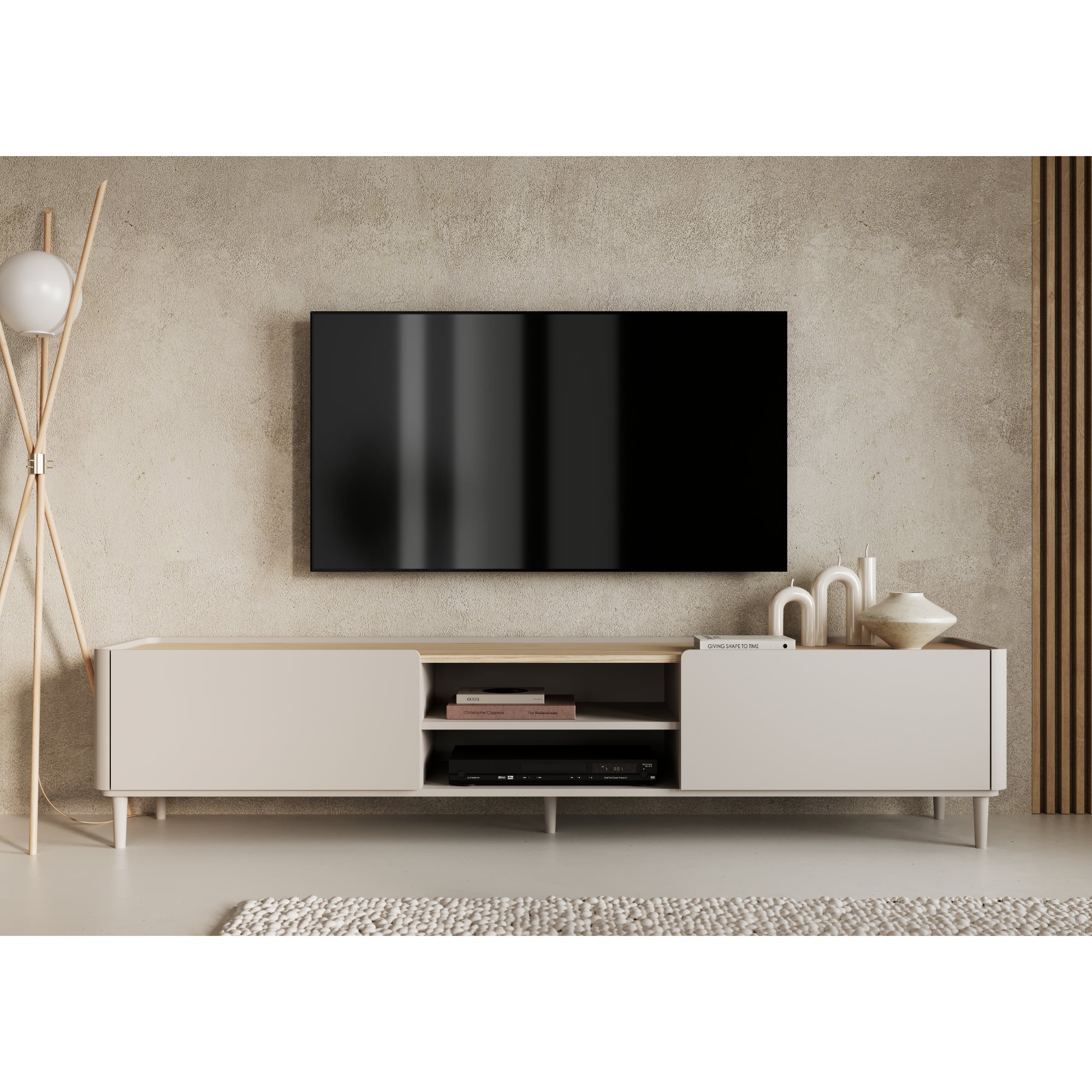 TV komoda Elivo 220cm, material: MDF, melaminska plošča