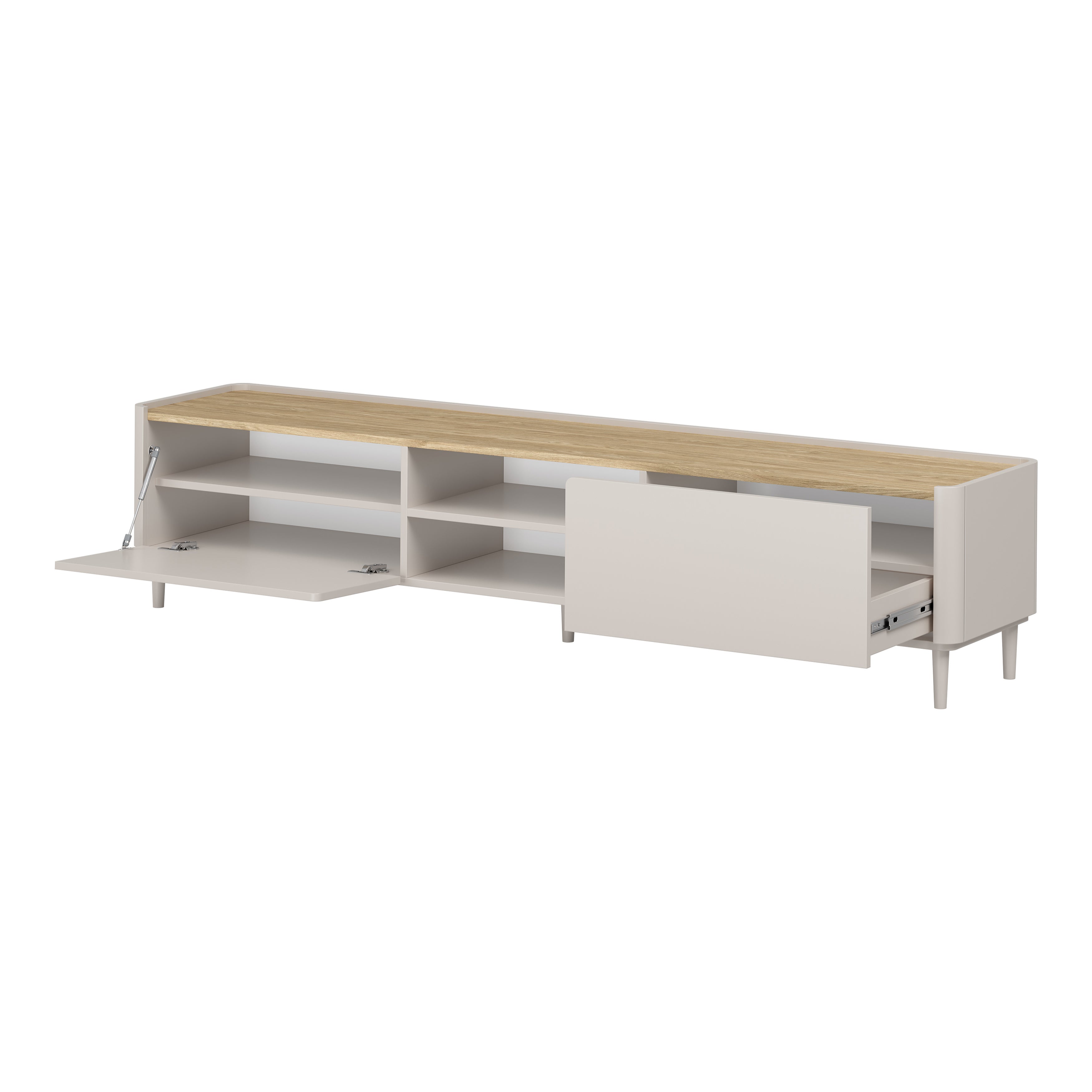 TV komoda Elivo 220cm, material: MDF, melaminska plošča