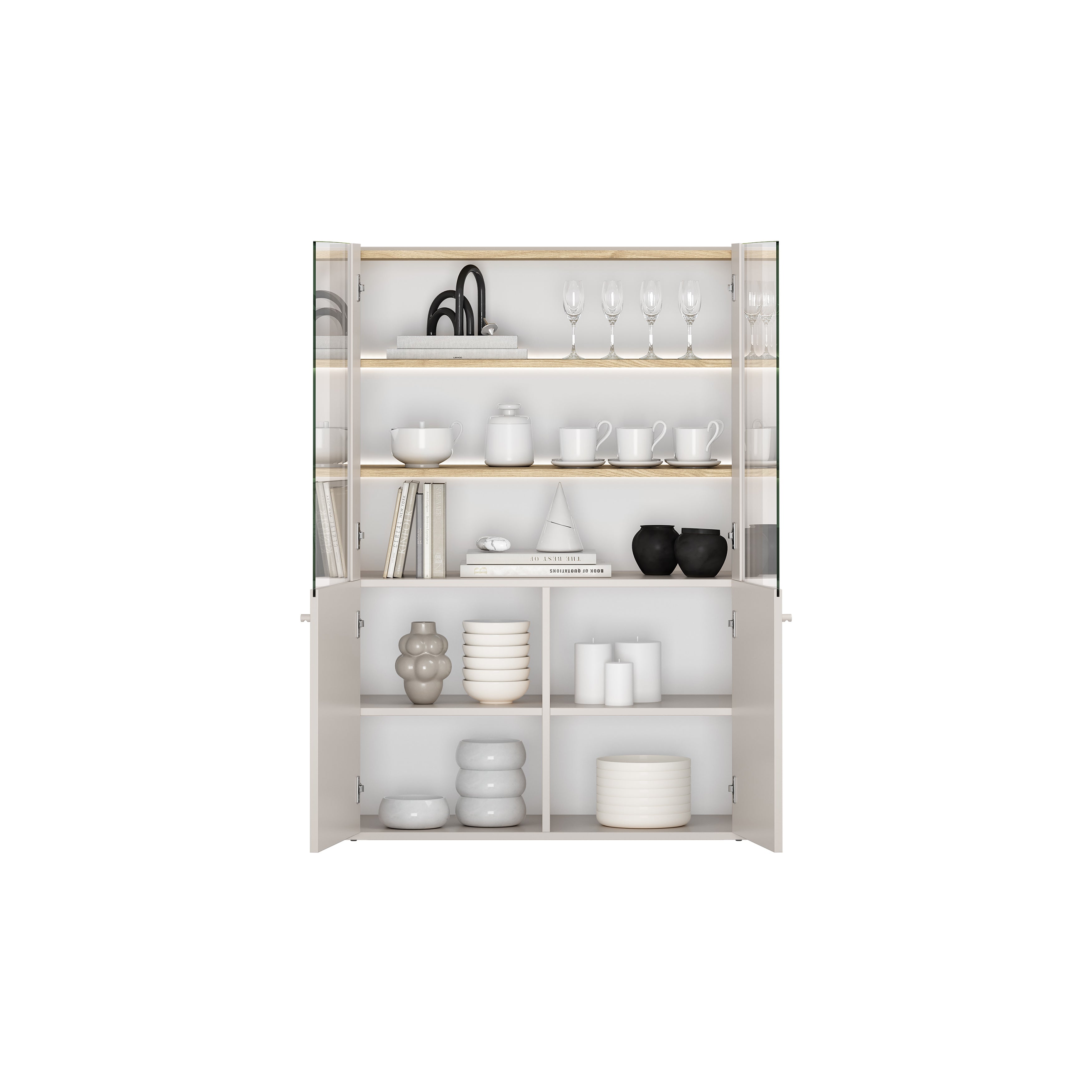 Vitrina Elivo 100cm, Material: MDF, melaminska plošča