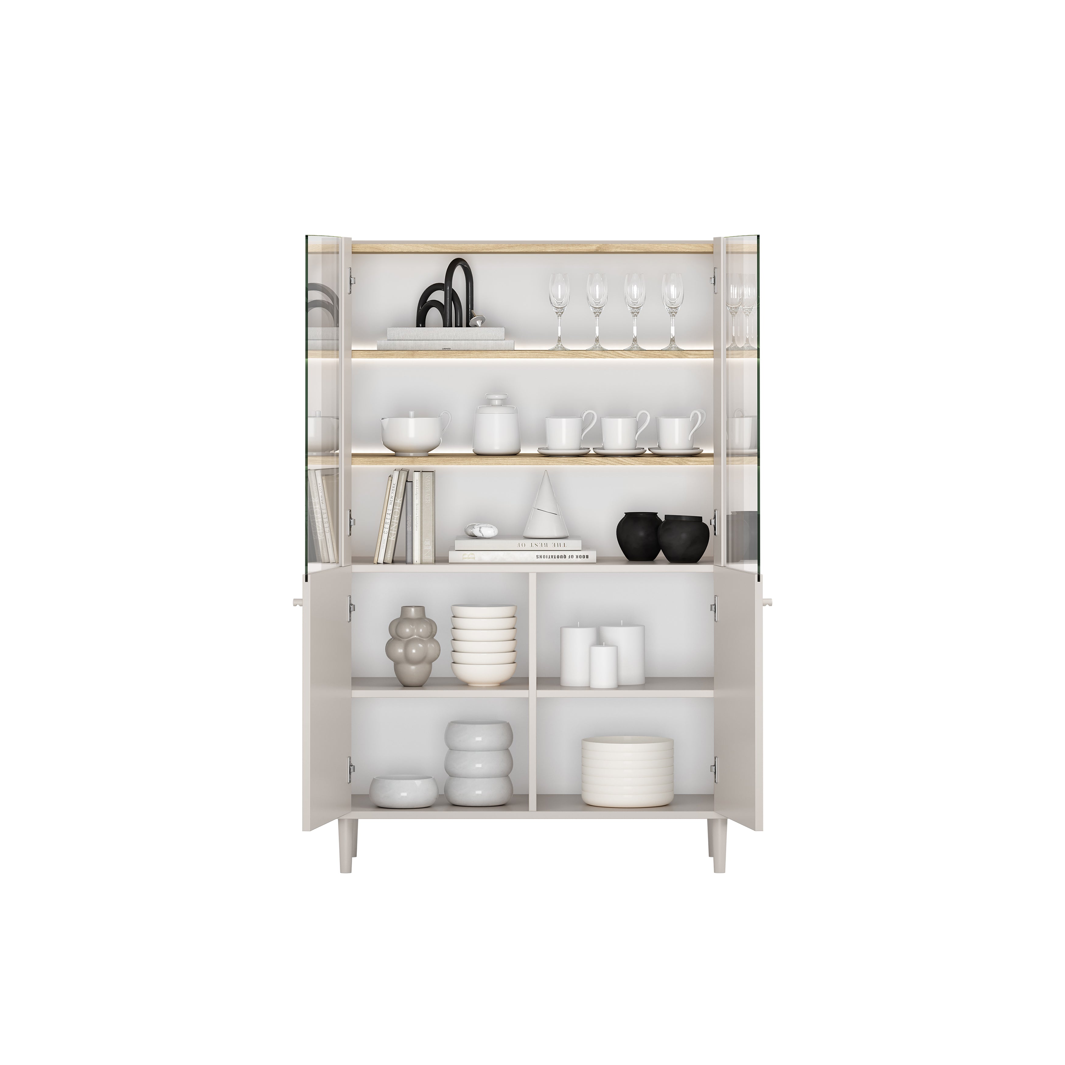 Vitrina Elivo 100cm, Material: MDF, melaminska plošča