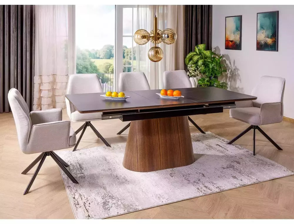 Raztegljiva jedilna miza Monaco 160/200x90 cm, material: MDF in keramika