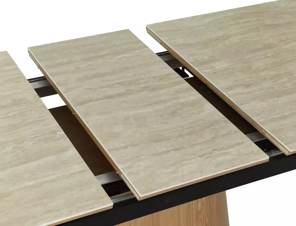 Raztegljiva jedilna miza Monaco 160/200x90 cm, material: MDF in keramika