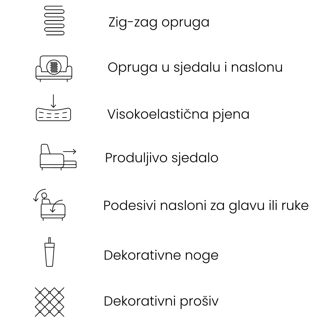Kotna garnitura Genova II 284x208cm, Material: Izbira materialov
