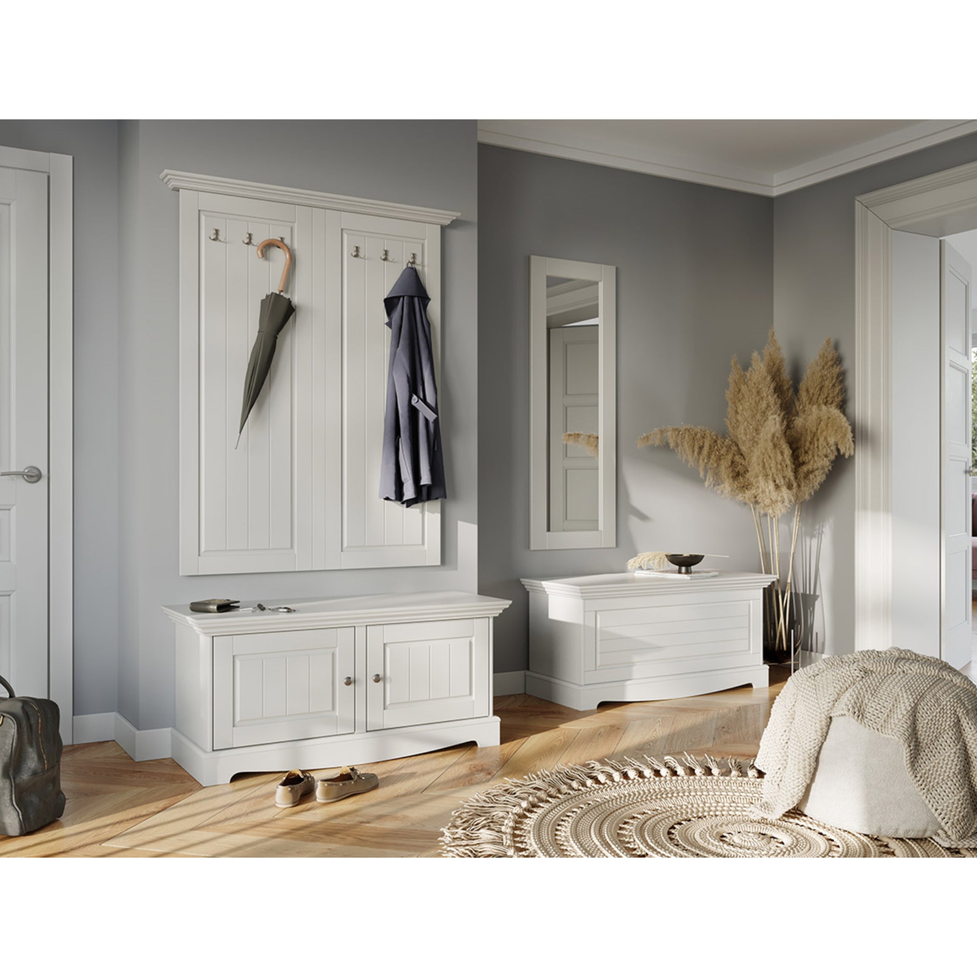 Komoda Belluno 111x44 cm, material: masivna borovina
