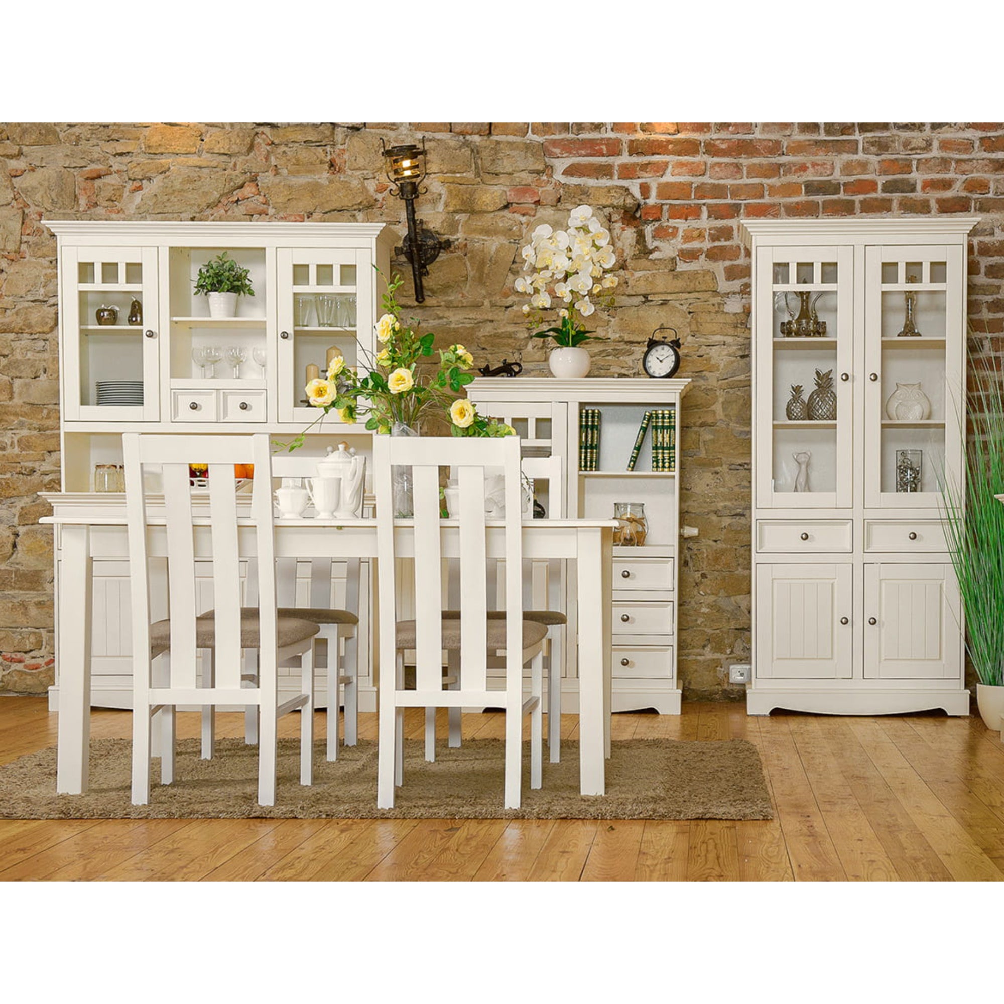 Vitrina Belluno 44x190 cm, material: masivna borovina