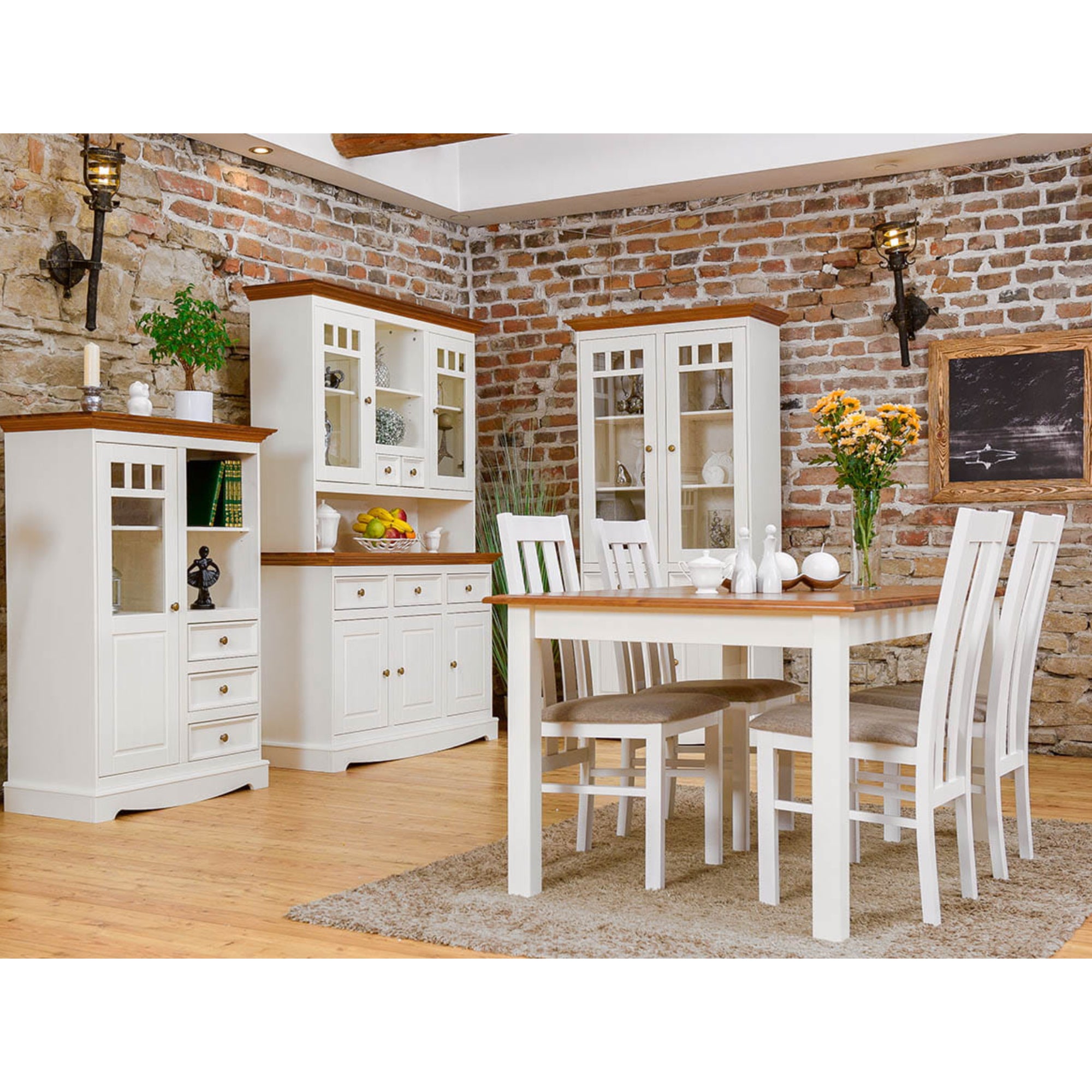 Vitrina Belluno 44x130 cm Material: Masivna borovina